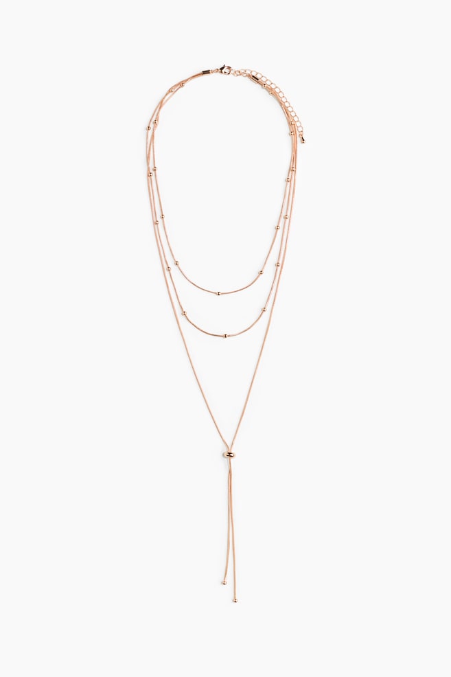 Triple-Strand Necklace - Gold-colored - 1