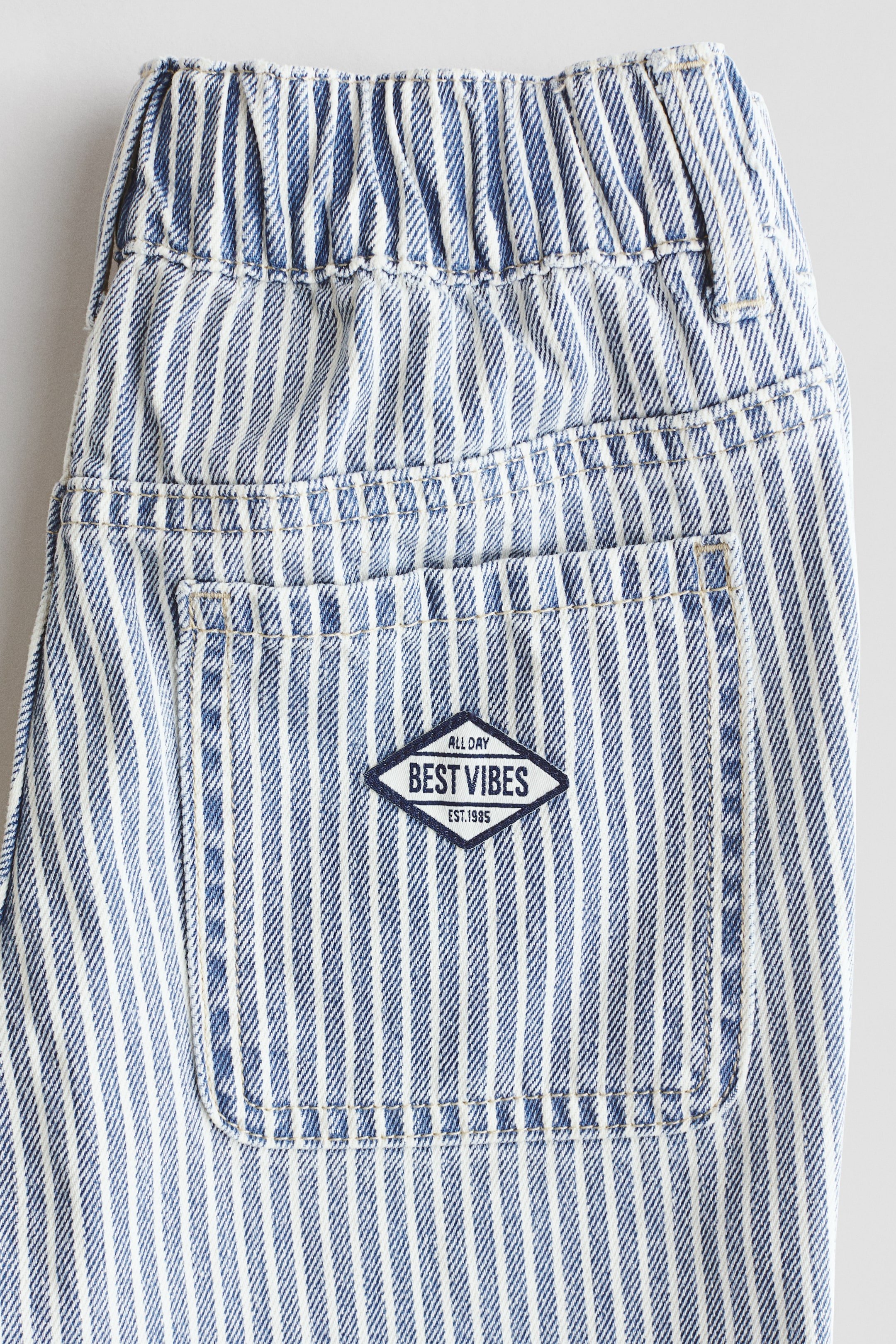 Patterned Denim Joggers