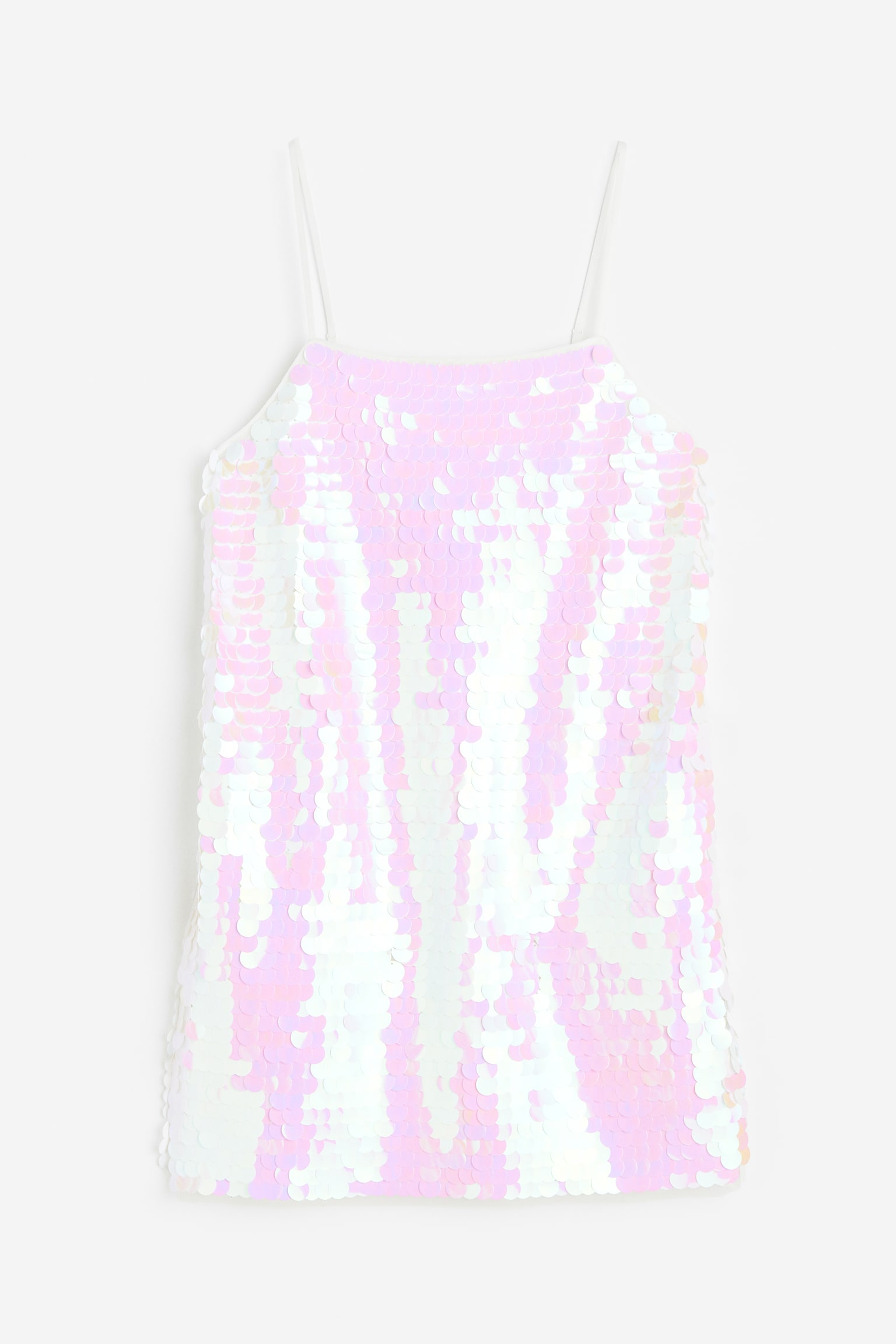 Paillettenbesetztes Minikleid - Cremefarben