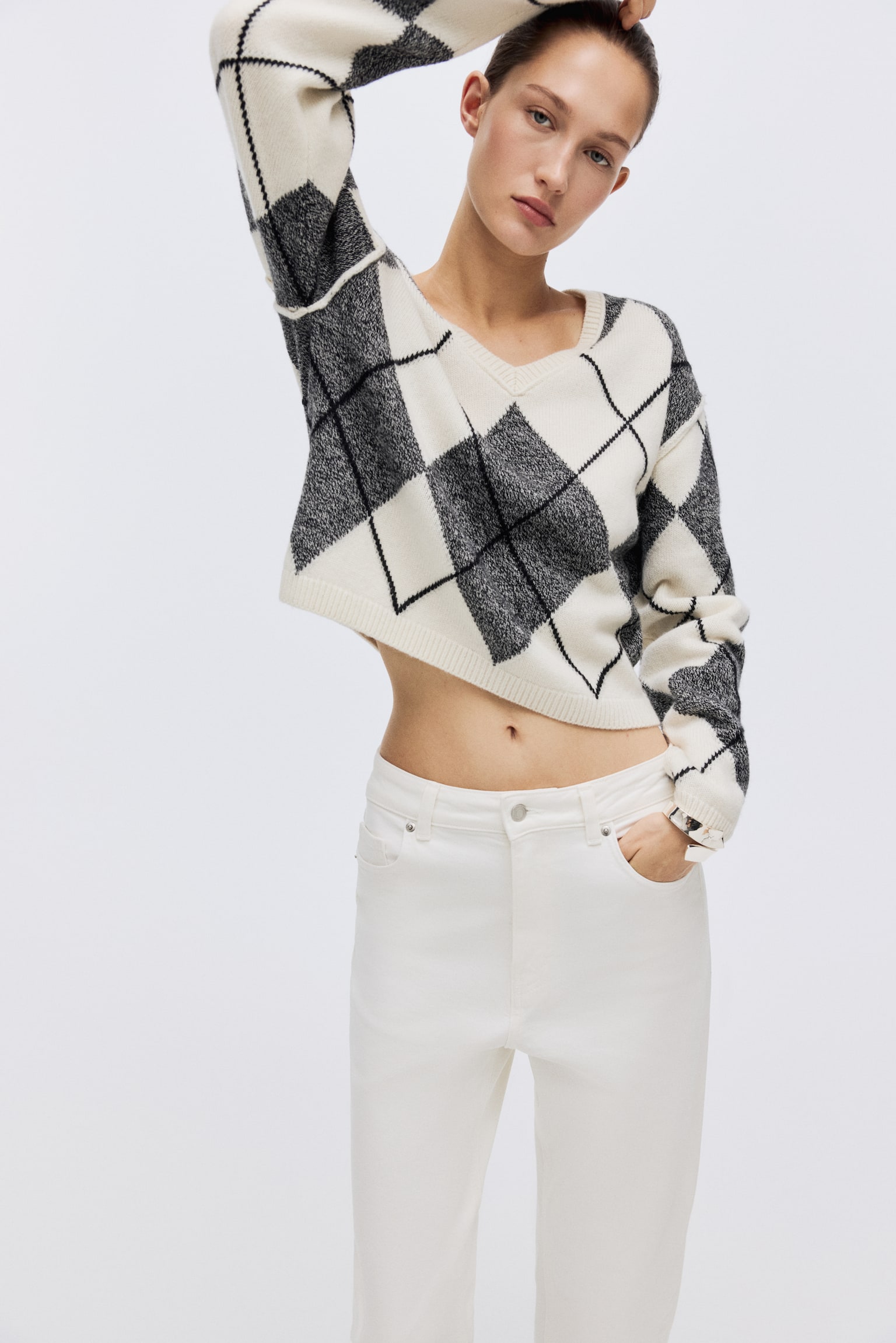 Mom Slim Fit High Waist Ankle Jeans - White/Dark denim grey/Dark denim blue/Denim blue/Denim blue/Light denim blue/Washed black/Denim blue/Cream - 6