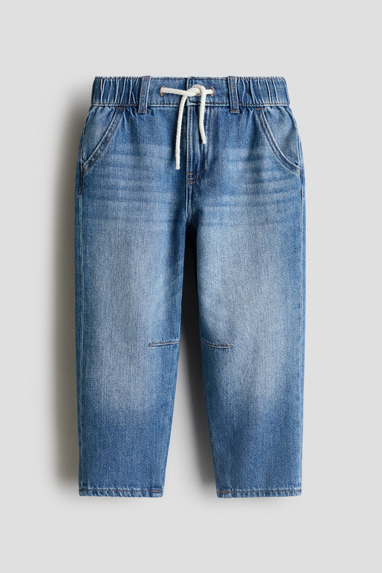 Cotton denim joggers - Denim blue/Light blue denim - 2