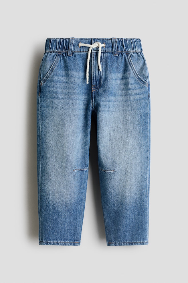Cotton Denim Joggers - Denim blue/Light blue denim/Denim gray - 1