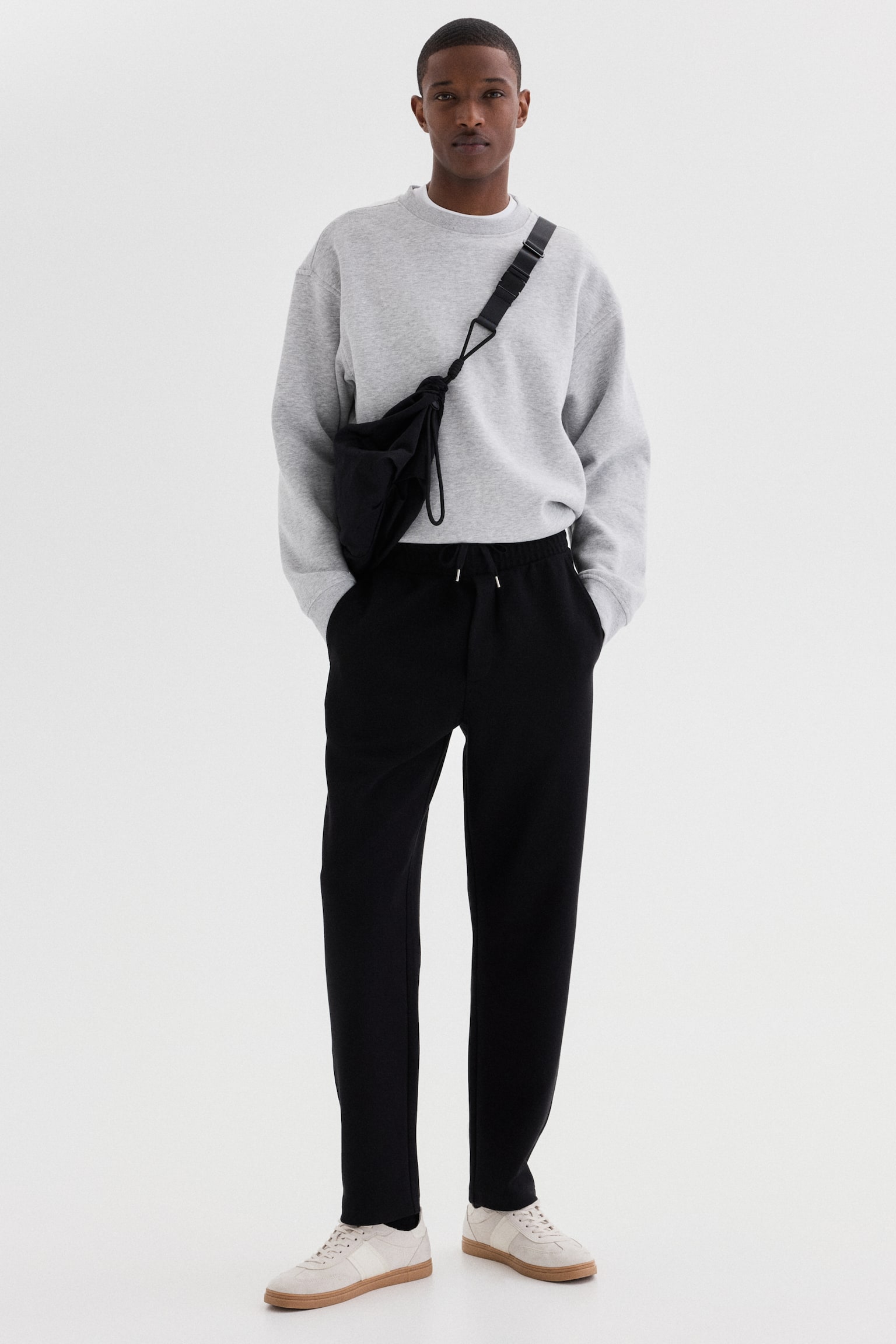 Regular Fit Joggers - Black/Cream/Grey/Light beige - 1