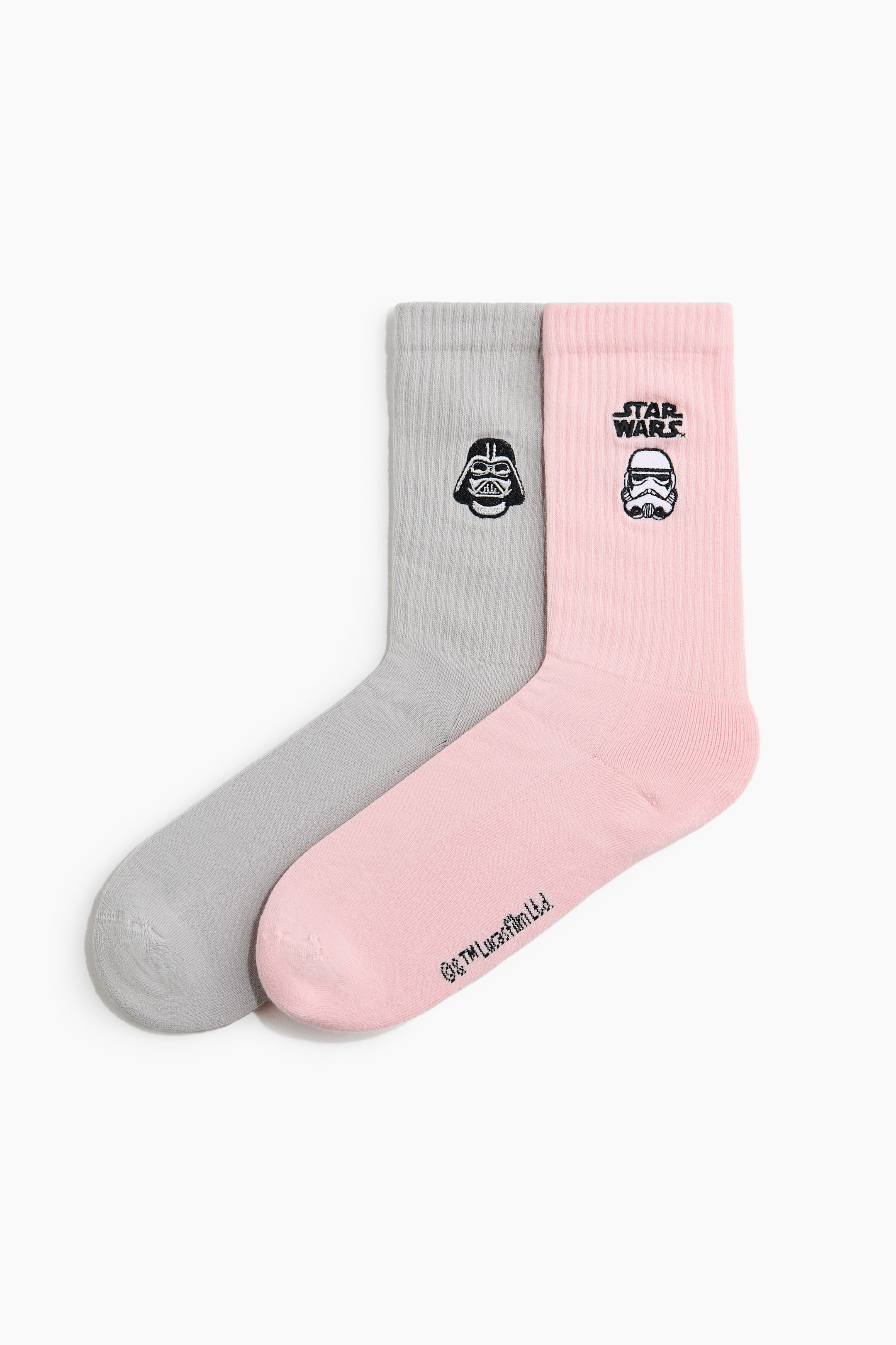 View larger image: 2-pack socks - Light pink/Grey/Star Wars - Men | H&M 1