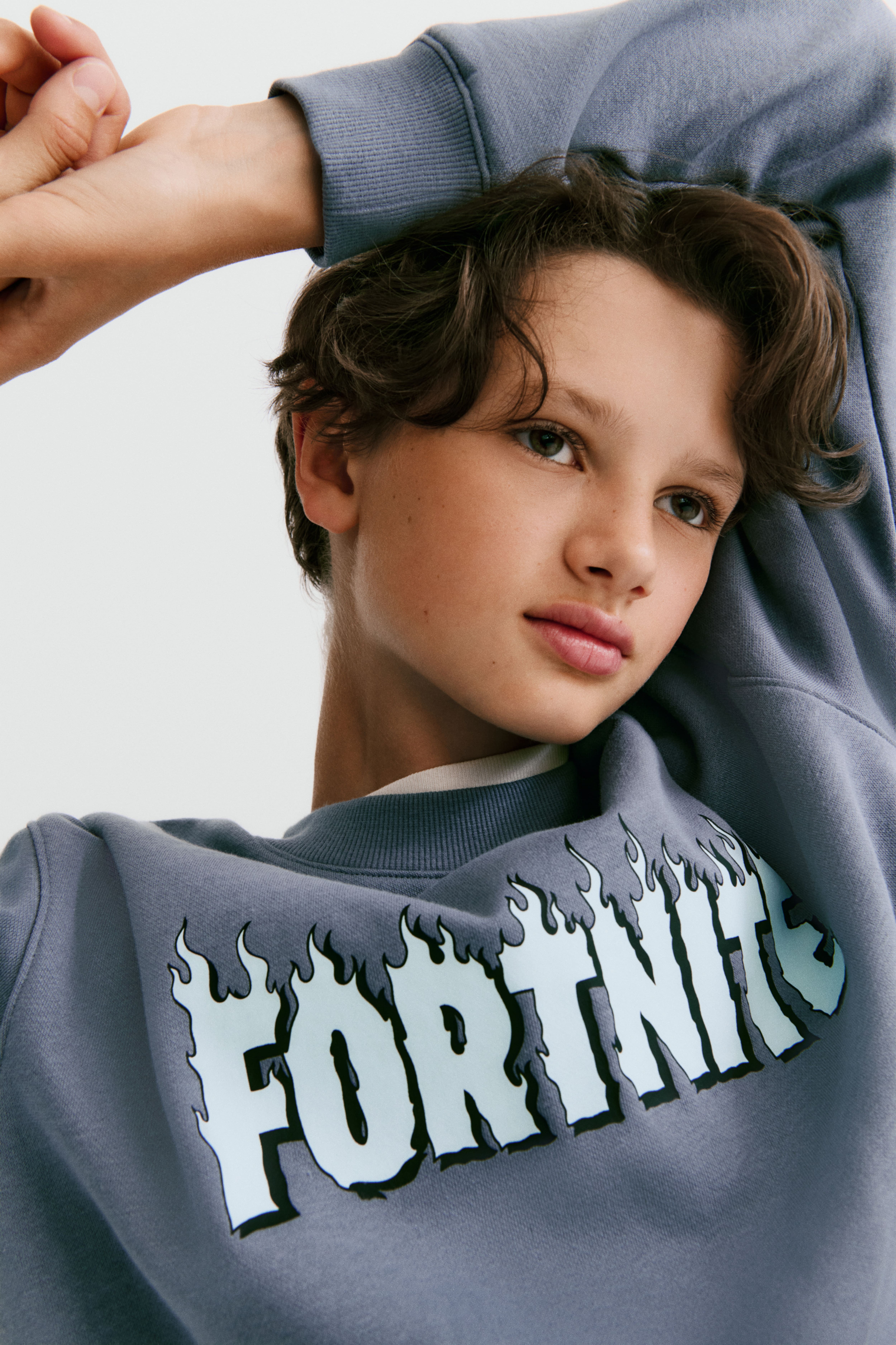 Printed Brushed-Inside Sweatshirt