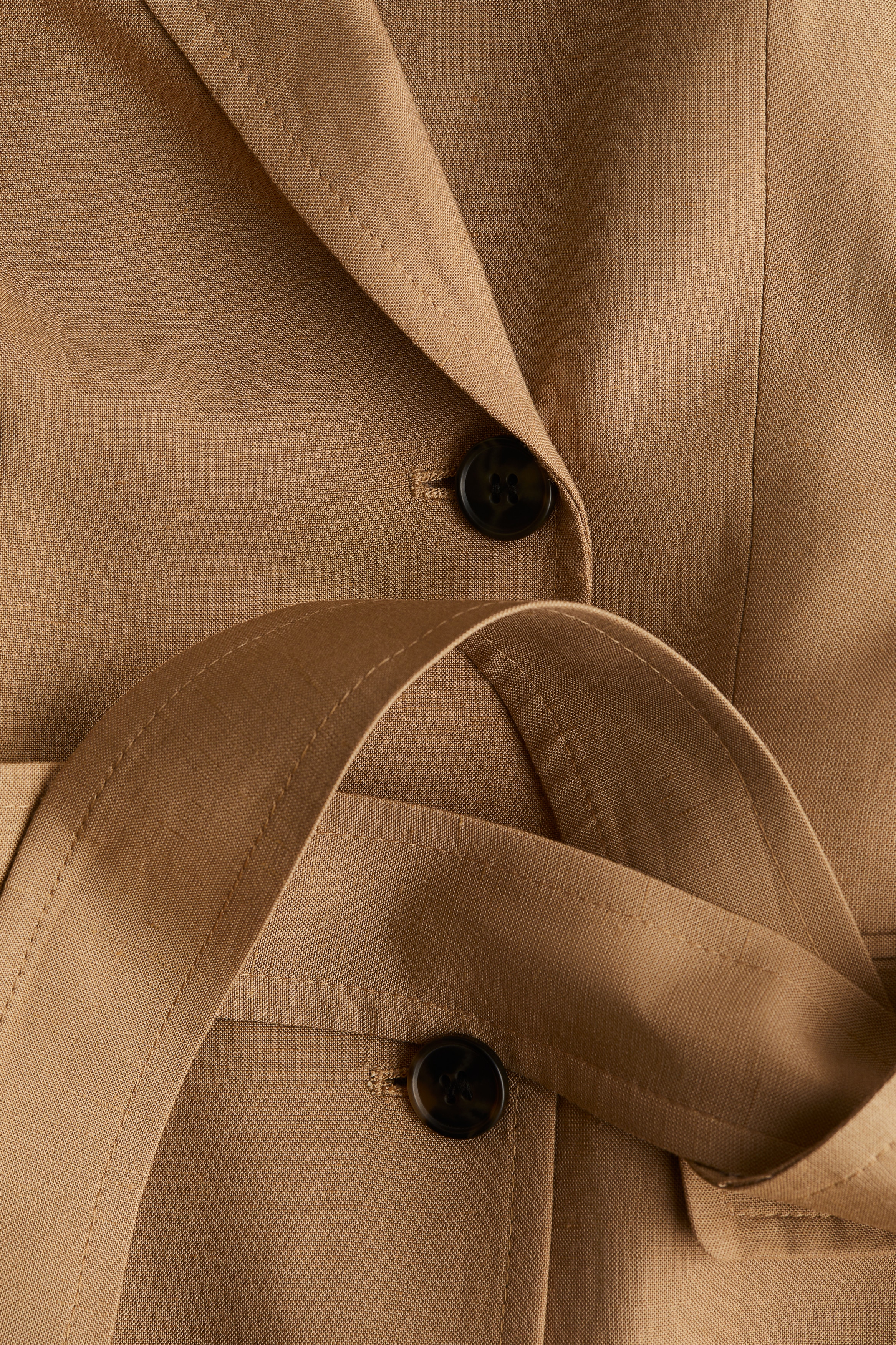 Linen-blend blazer dress