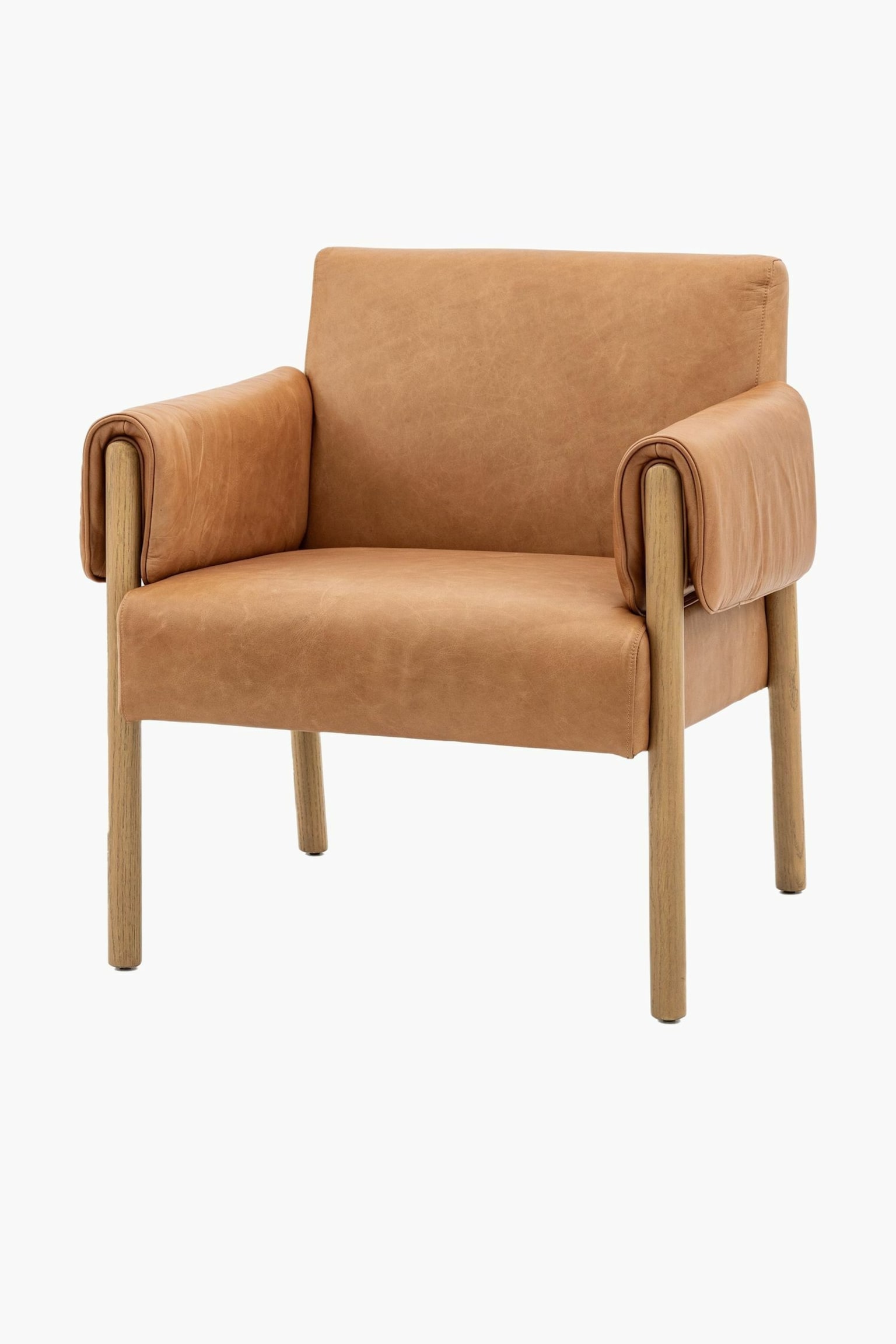 Leather Armchair - Tan - 5