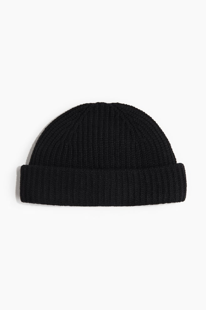 Gorro en mezcla de lana - Negro/Beige oscuro/Azul marino/Gris oscuro - 1