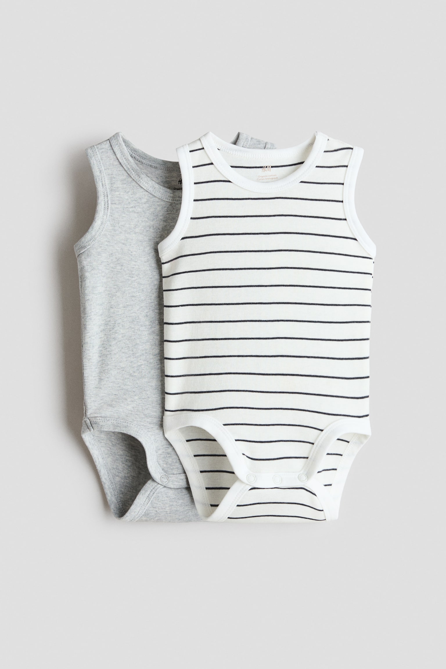 Набір із 2 бавовняних боді без рукавів - 1