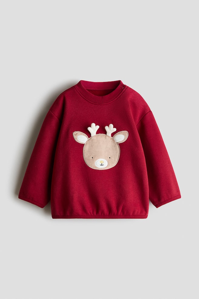 Sweat avec motifs - Rouge/renne/Beige clair/My Little Heart/Rose clair/Paris/Beige clair/Cutie - 1