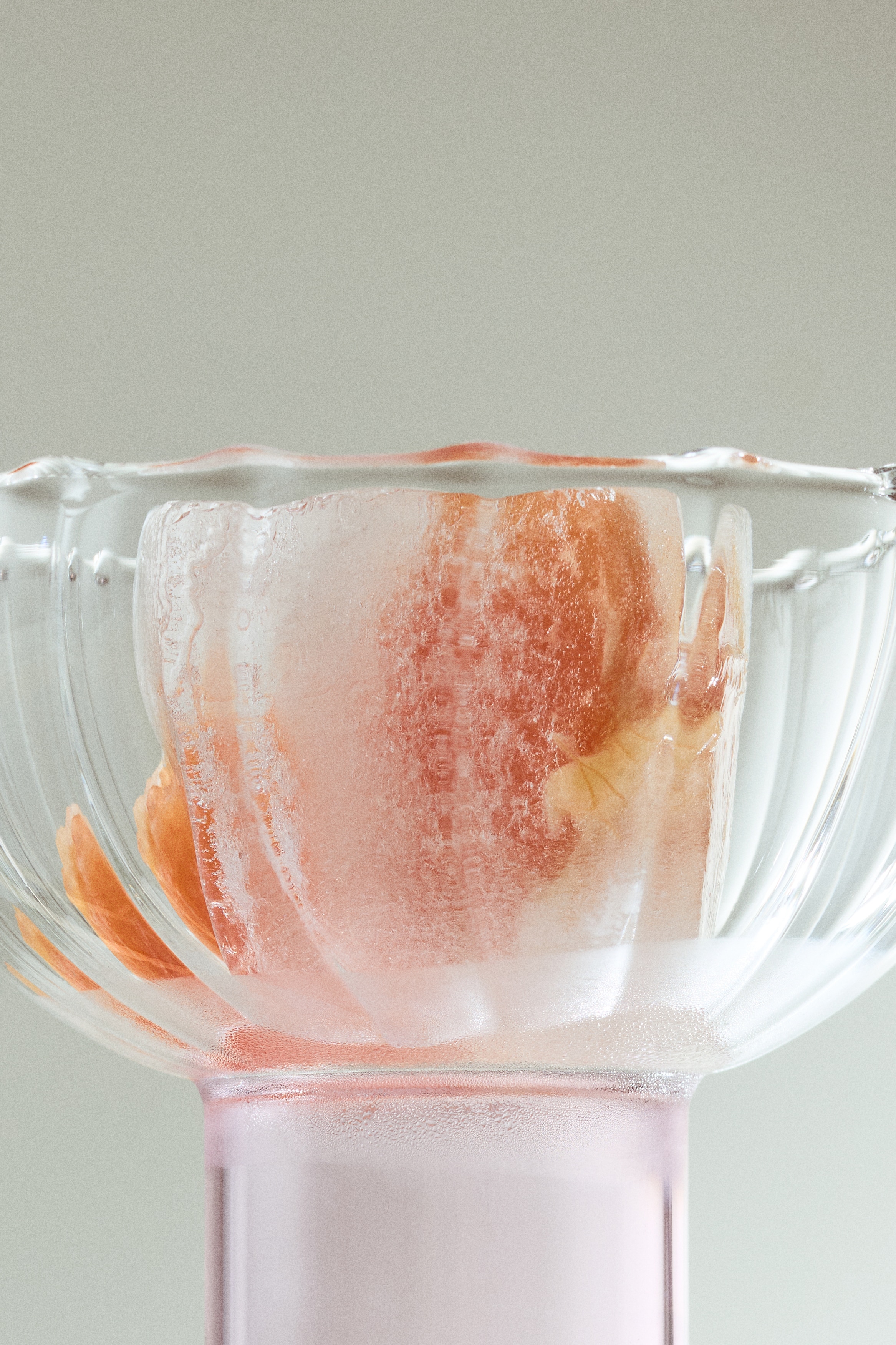 H & M - フルーテッドクープグラス 2個セット - ピンク