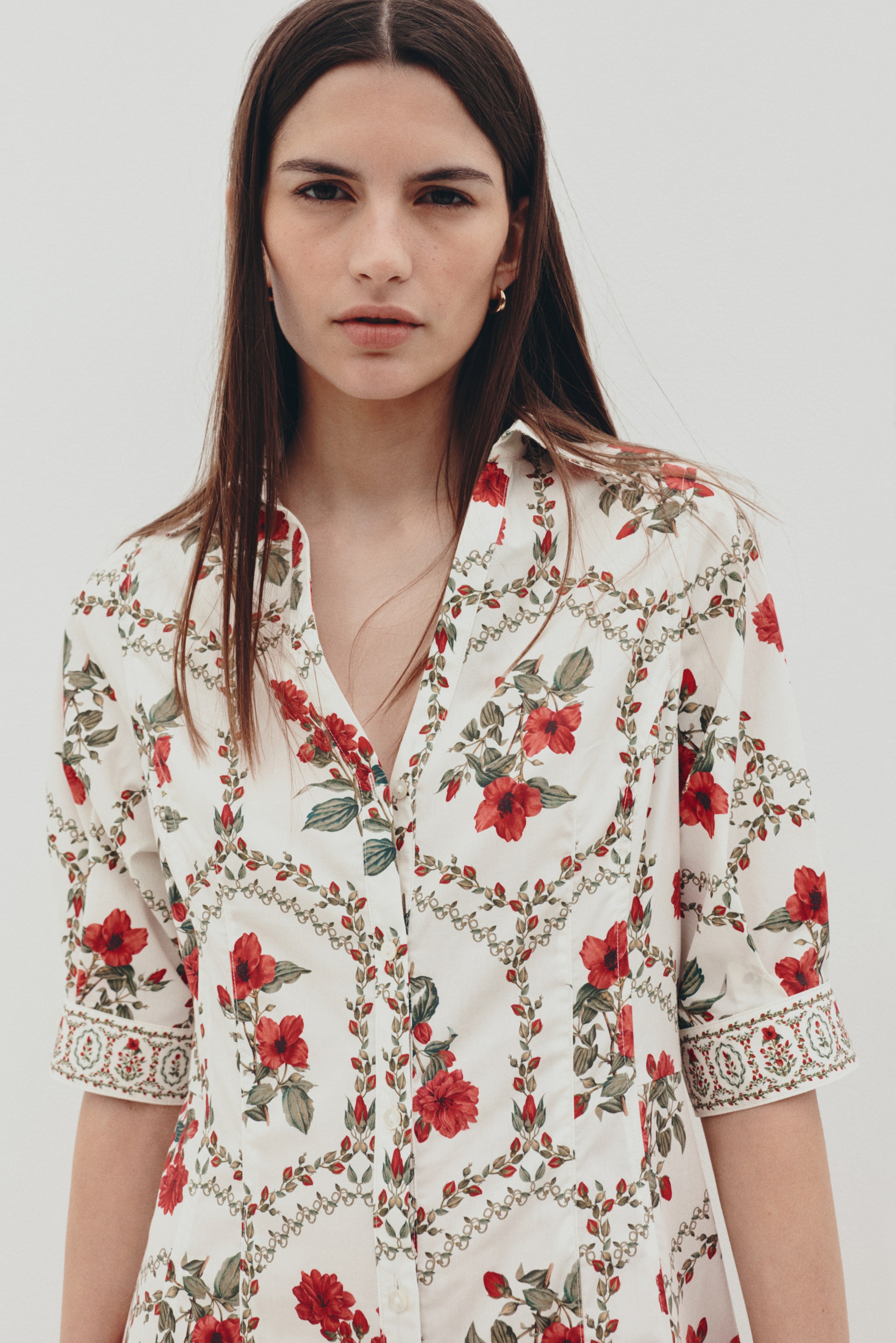Robe chemise en popeline