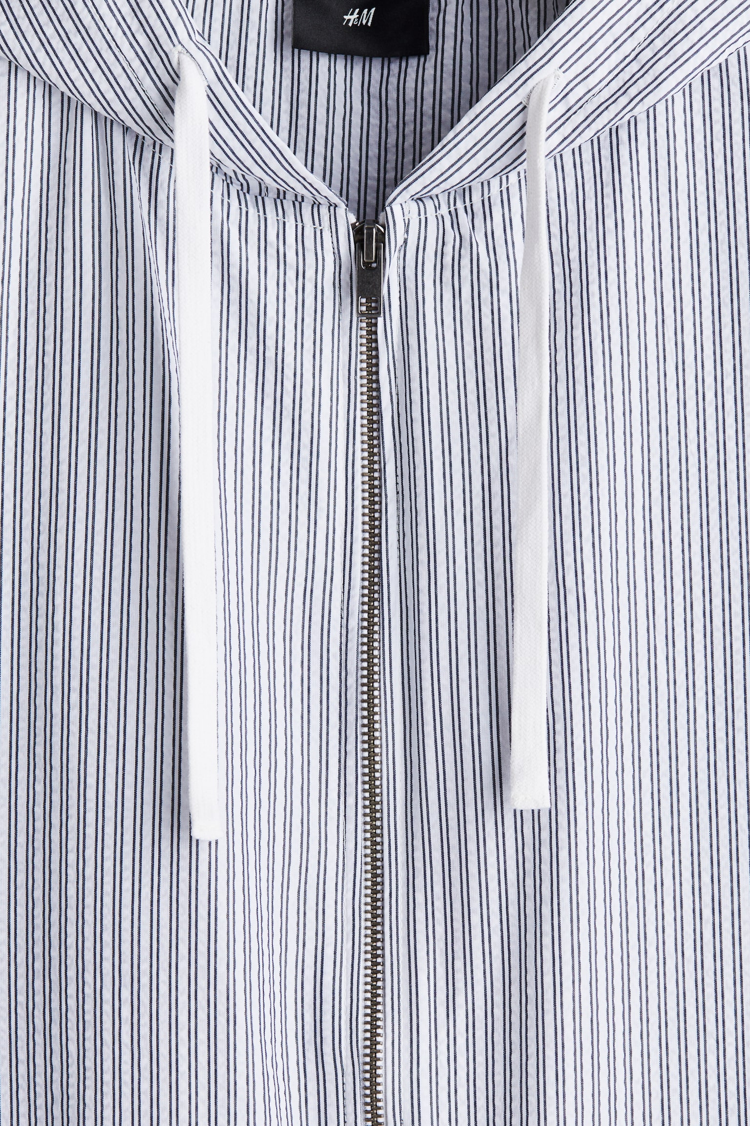 Áo khoác kéo khoá Loose Fit - Màu xanh dương nhạt/Kẻ/Màu xanh dương đậm/Kẻ - 7