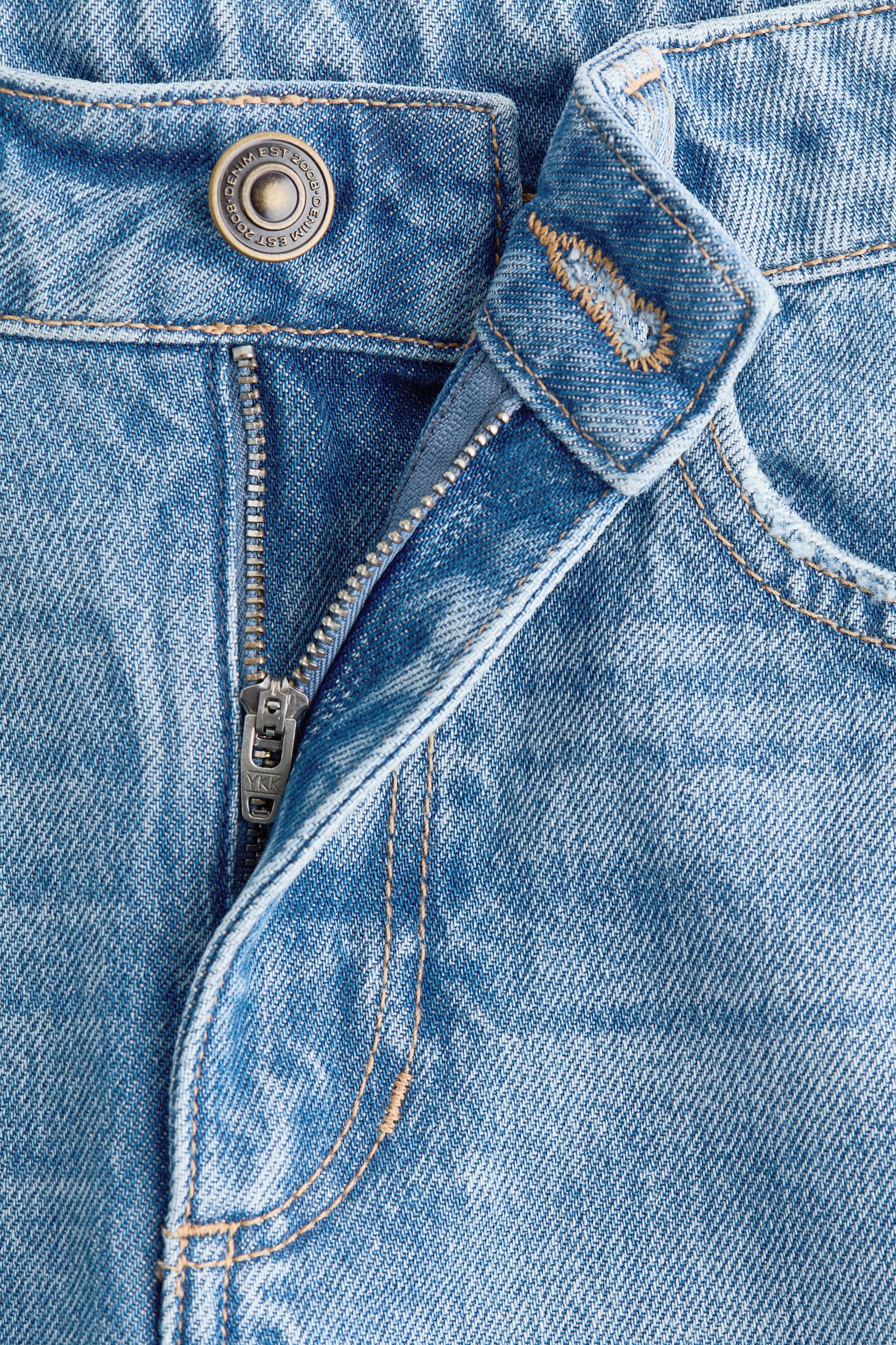 Женские джинсы H&M Barrel-Leg Regular-Waist, цвет: Светлый джинсовый синий — фото 6