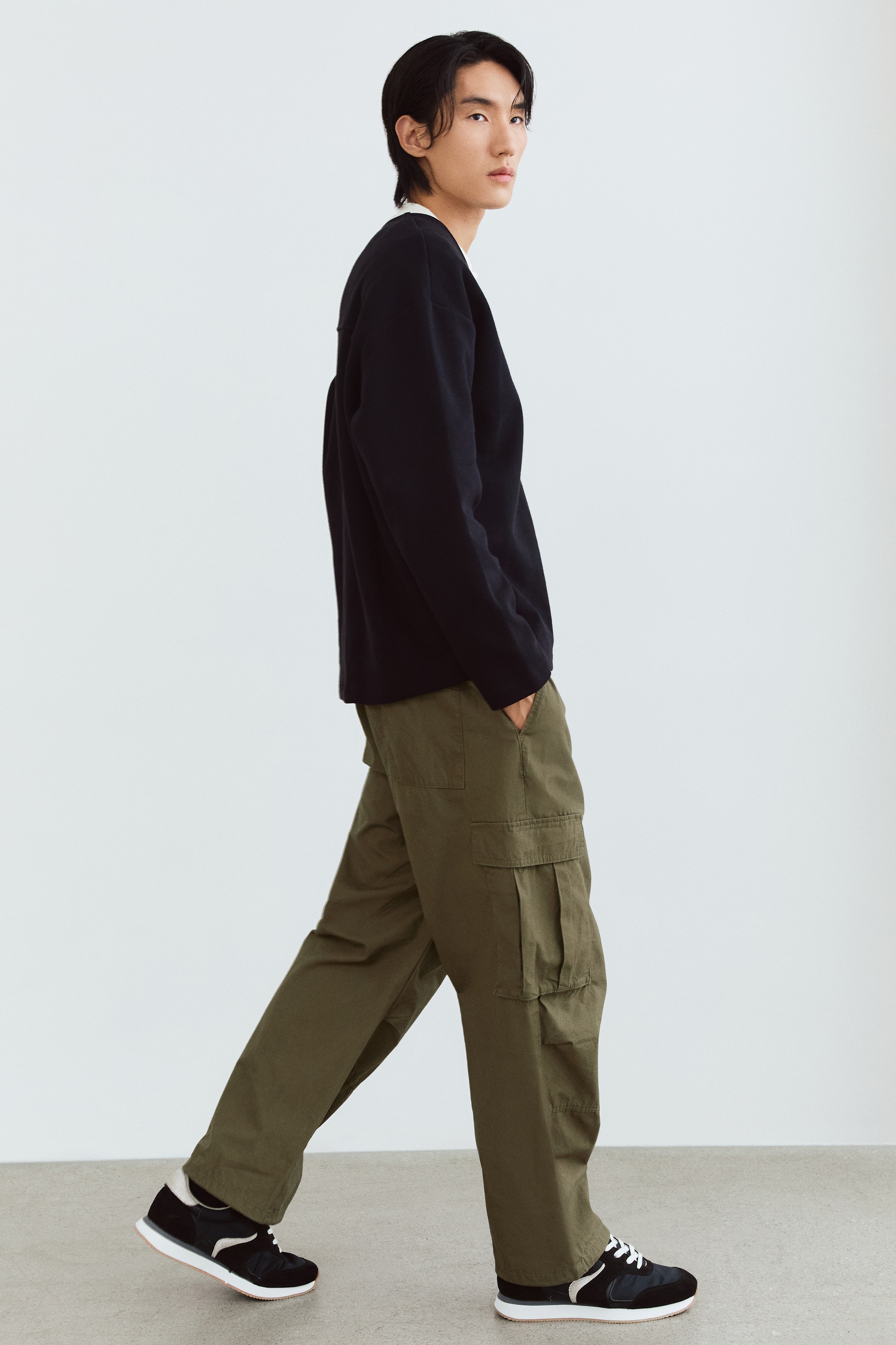 グリーン ボトムス メンズ | スラックス 他 | H&M JP