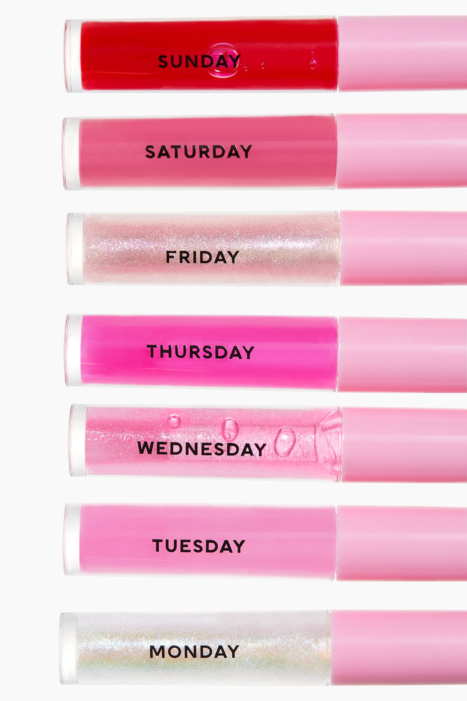 7-pack mini lip glosses - Pink - 2