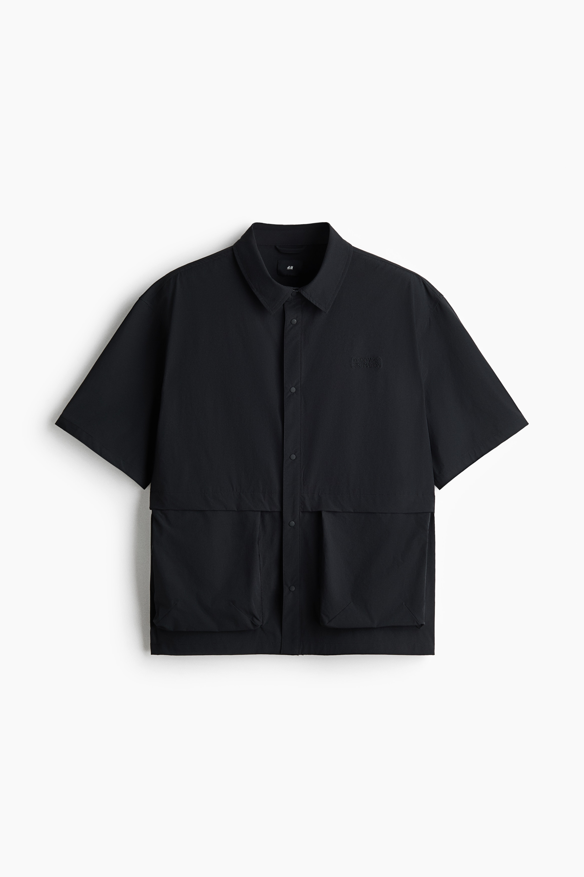 Loose Fit Utility shirt - Black/Light khaki green