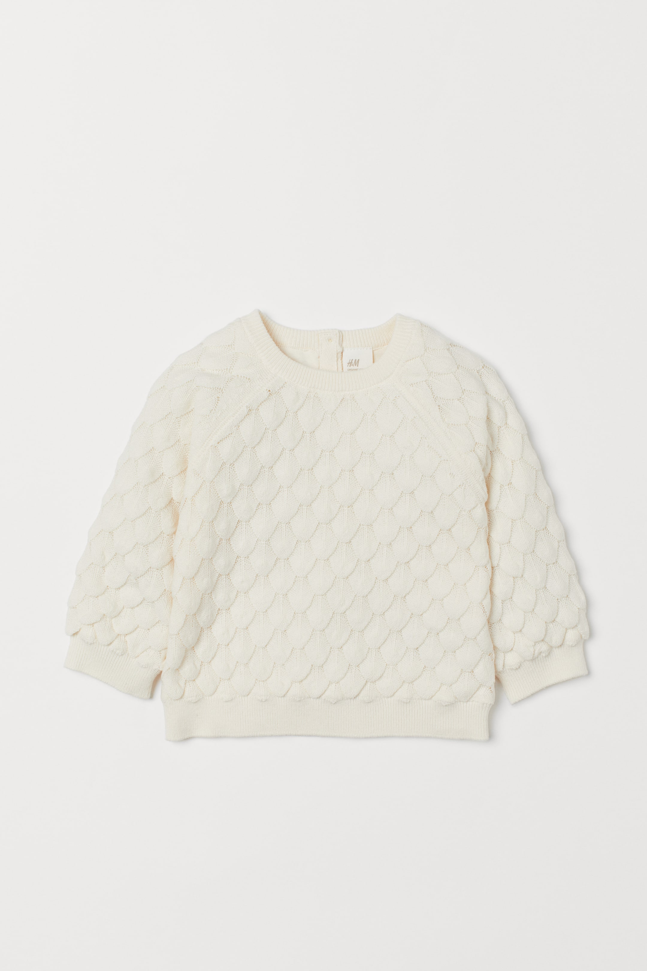 Agrandir l'image: Pull texturé en coton - Blanc - ENFANT | H&M FR 1