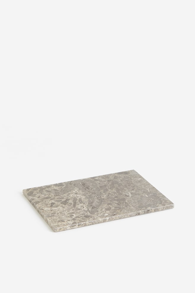 Vorlegeplatte aus Marmor - Grau/Weiß/Marmor - 1