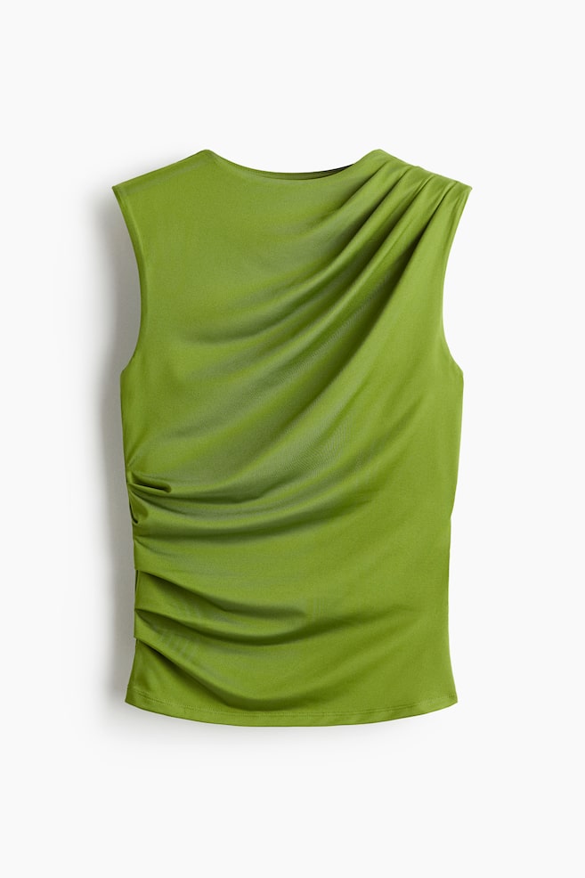 Drapiertes Tanktop - Grün - 1