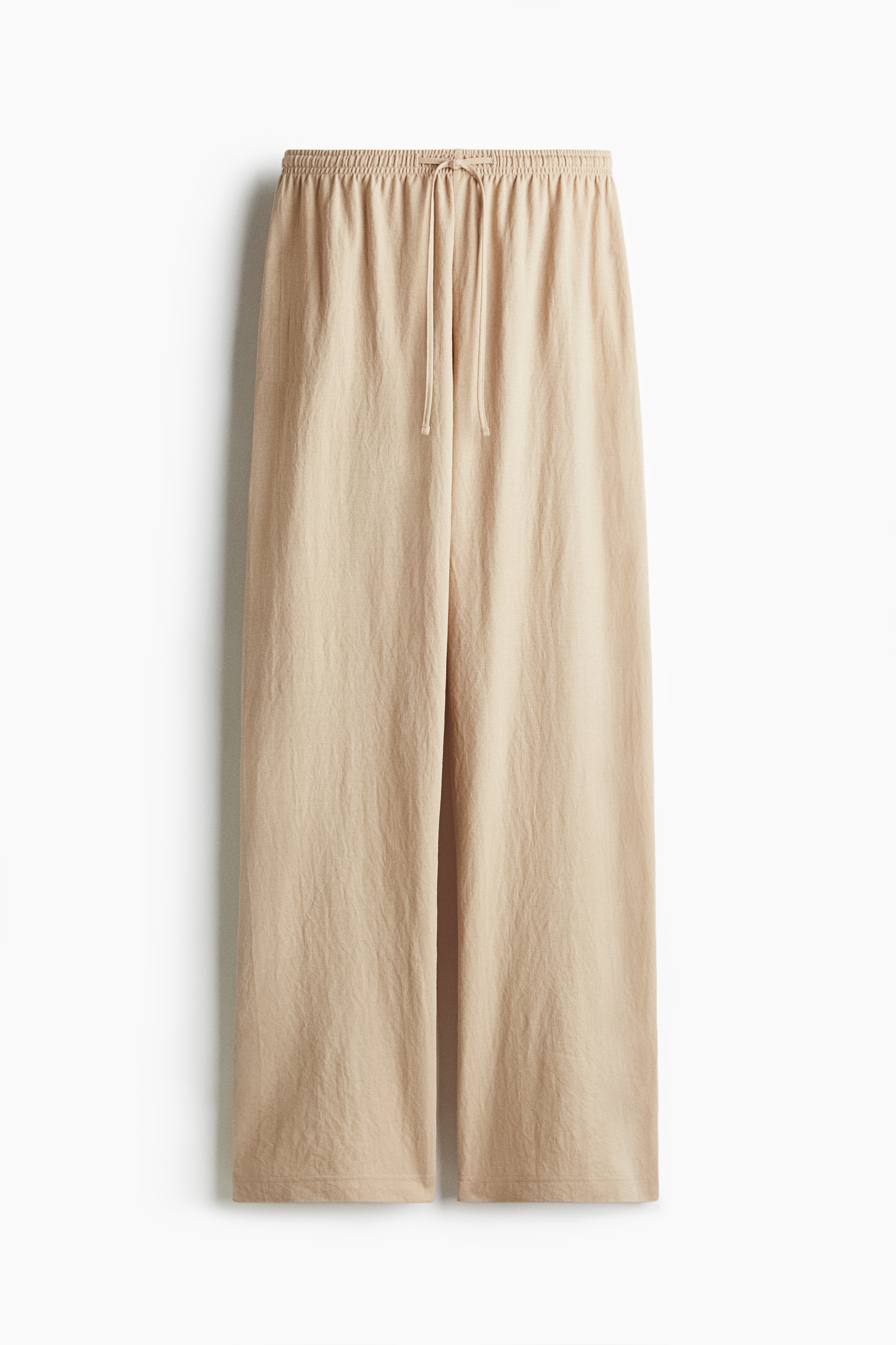 Geniş Pull-on Pantolon - Bej/Siyah/Desenli/Bej/Krem/Çizgili