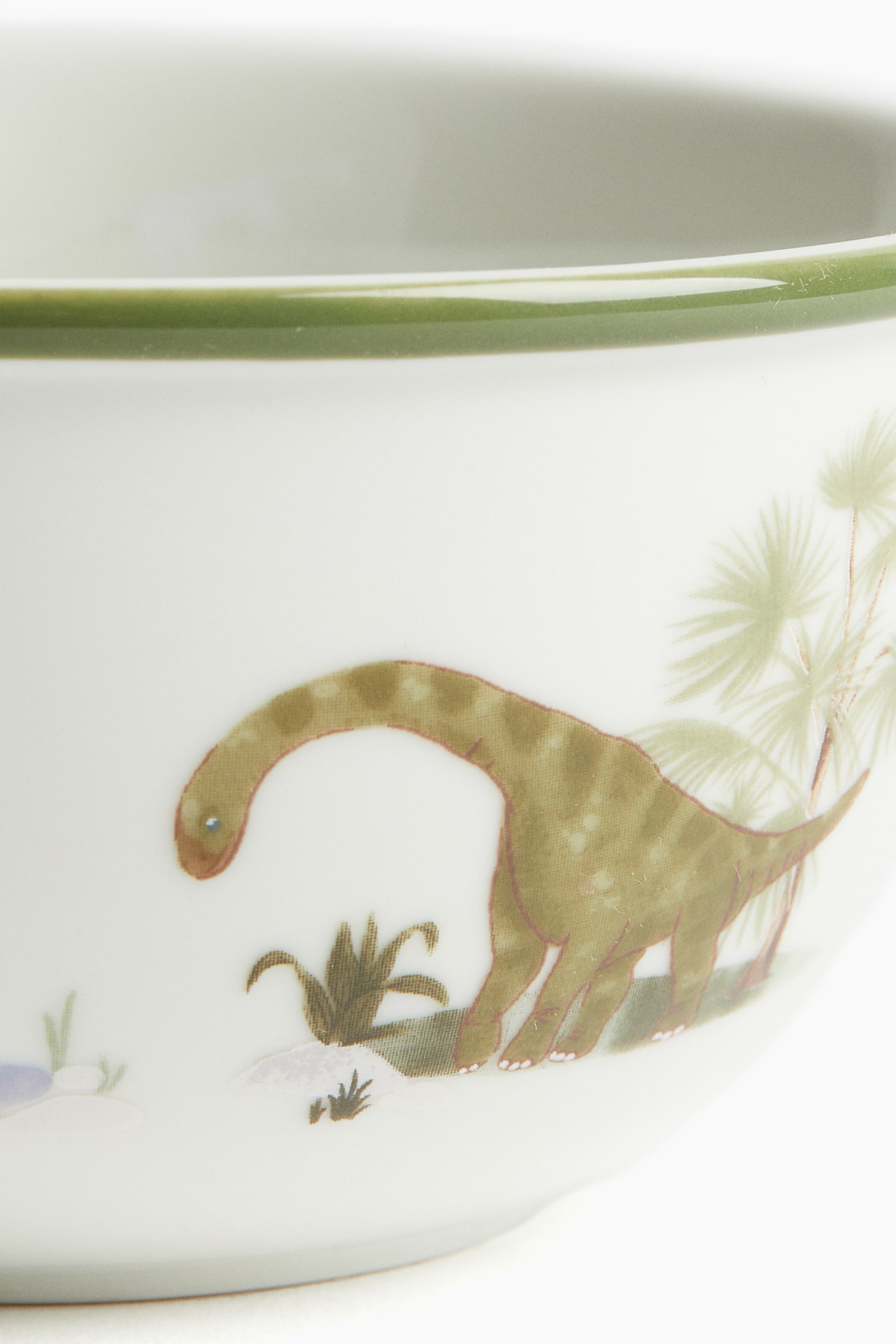 Children's porcelain bowl - White/Dinosaurs - 3