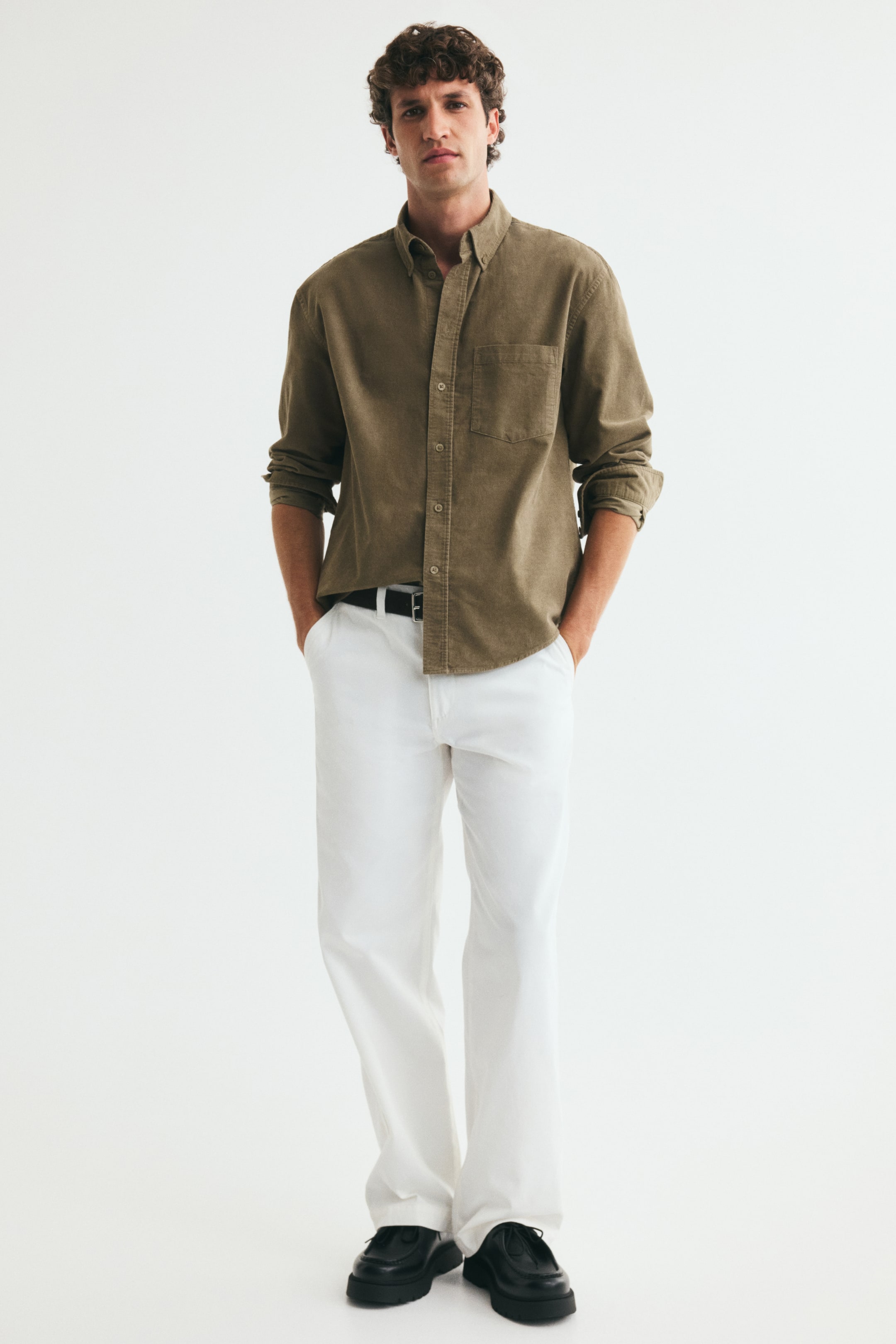 Regular-Fit Corduroy Shirt