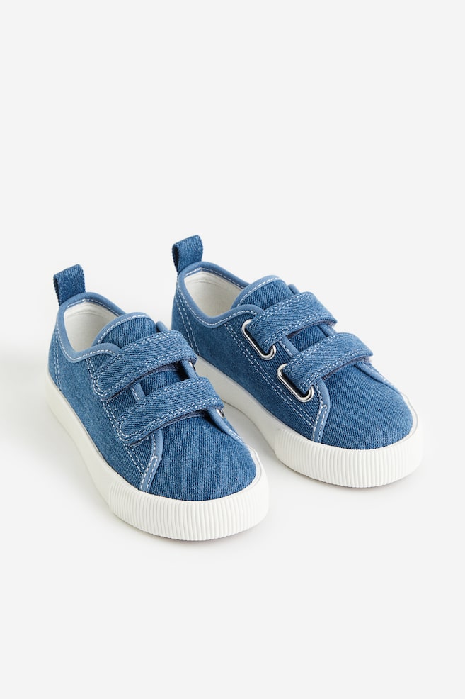 Sneakers in tela - Blu denim/Nero/quadri/Marrone scuro/Verde salvia - 1