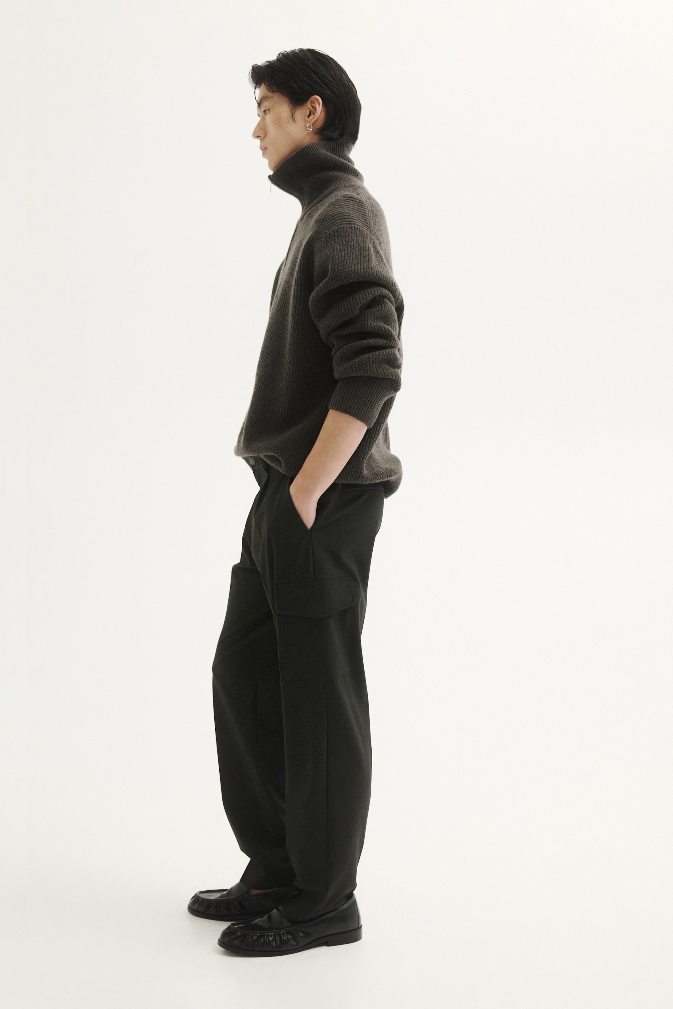 Grotere afbeelding bekijken: Utilitybroek met 4-waystretch - Regular Fit - Donkergroen - HEREN | H&M NL 1