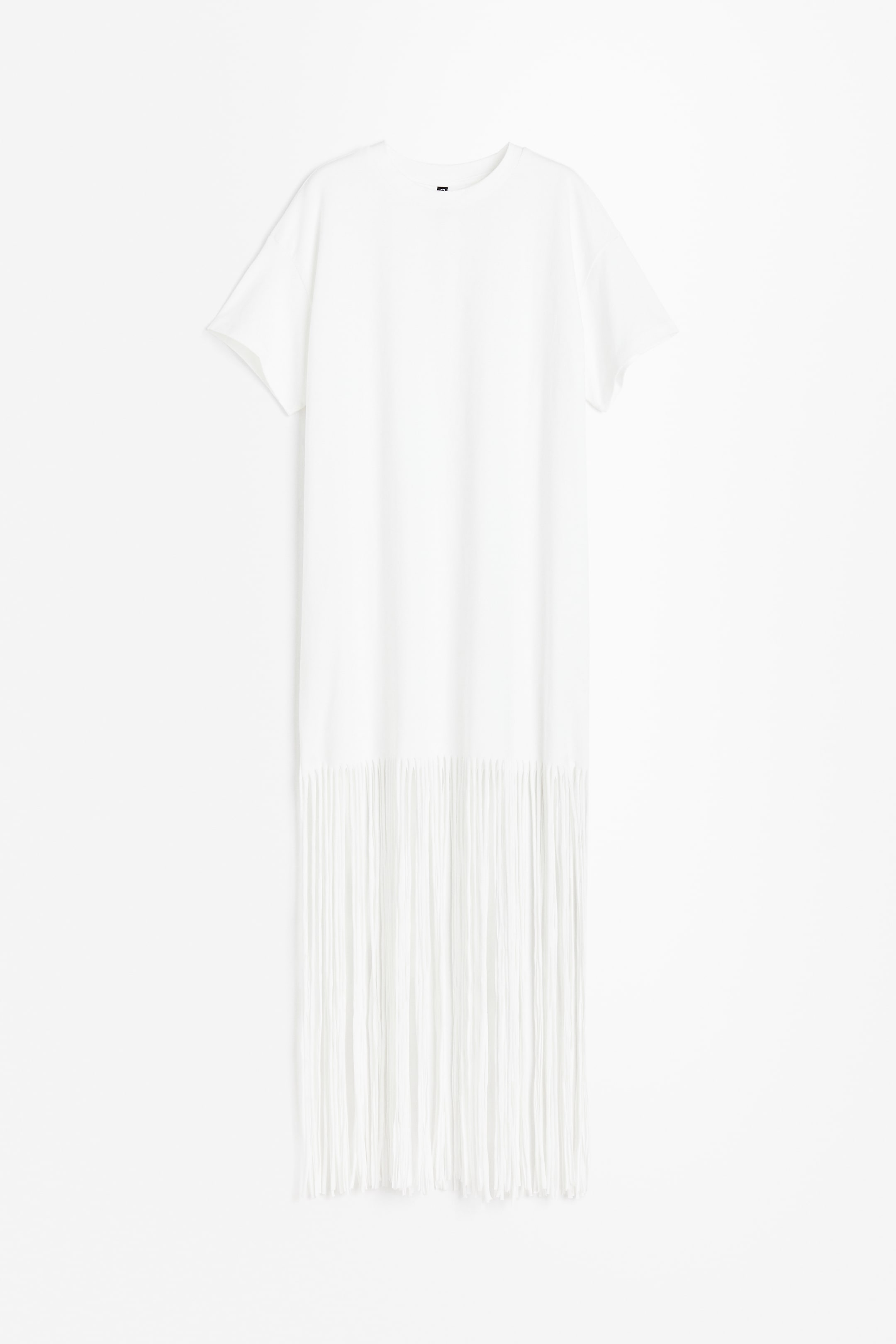 Fringe-trimmed T-shirt Dress