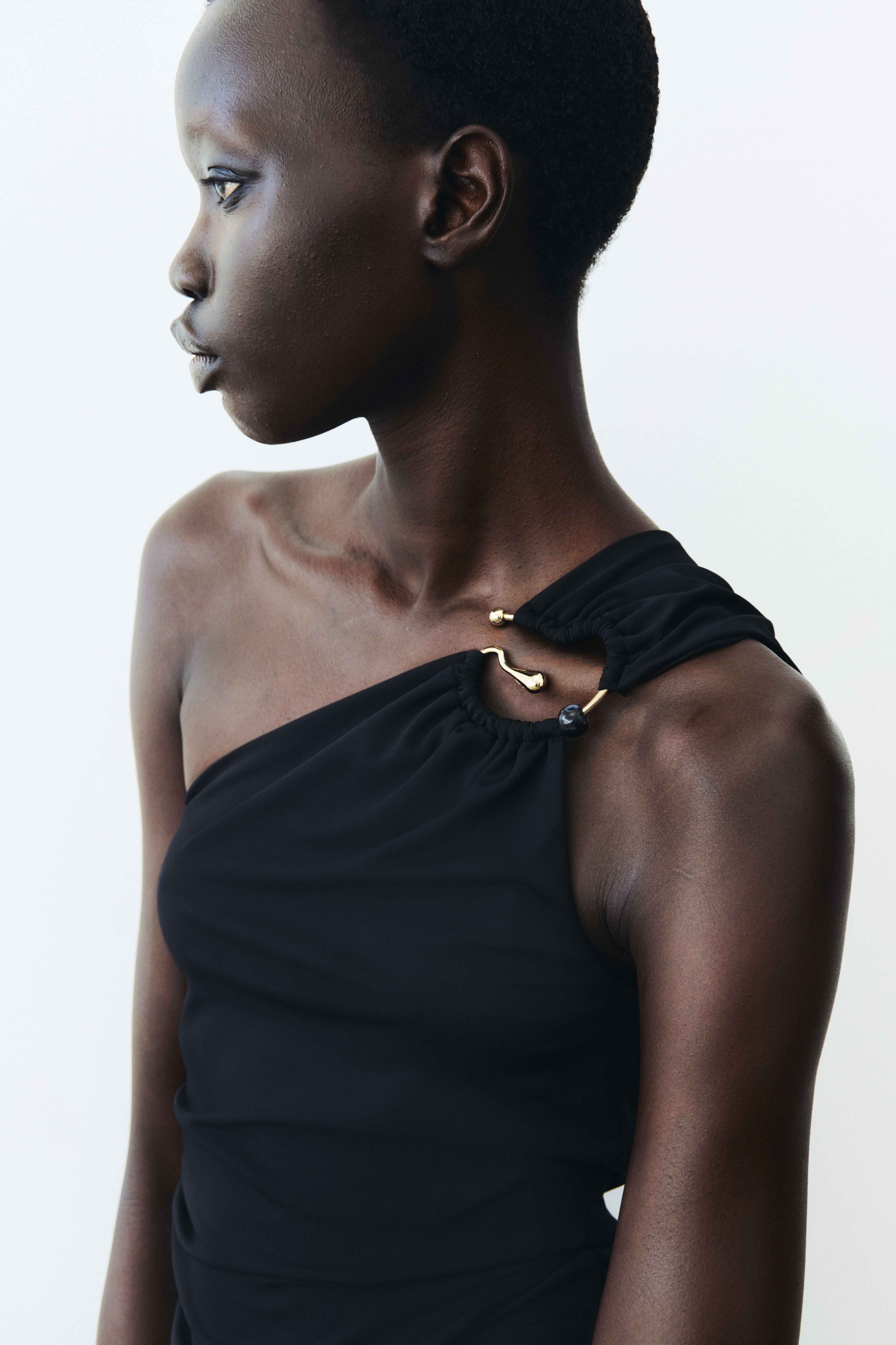 Draped One-Shoulder Top