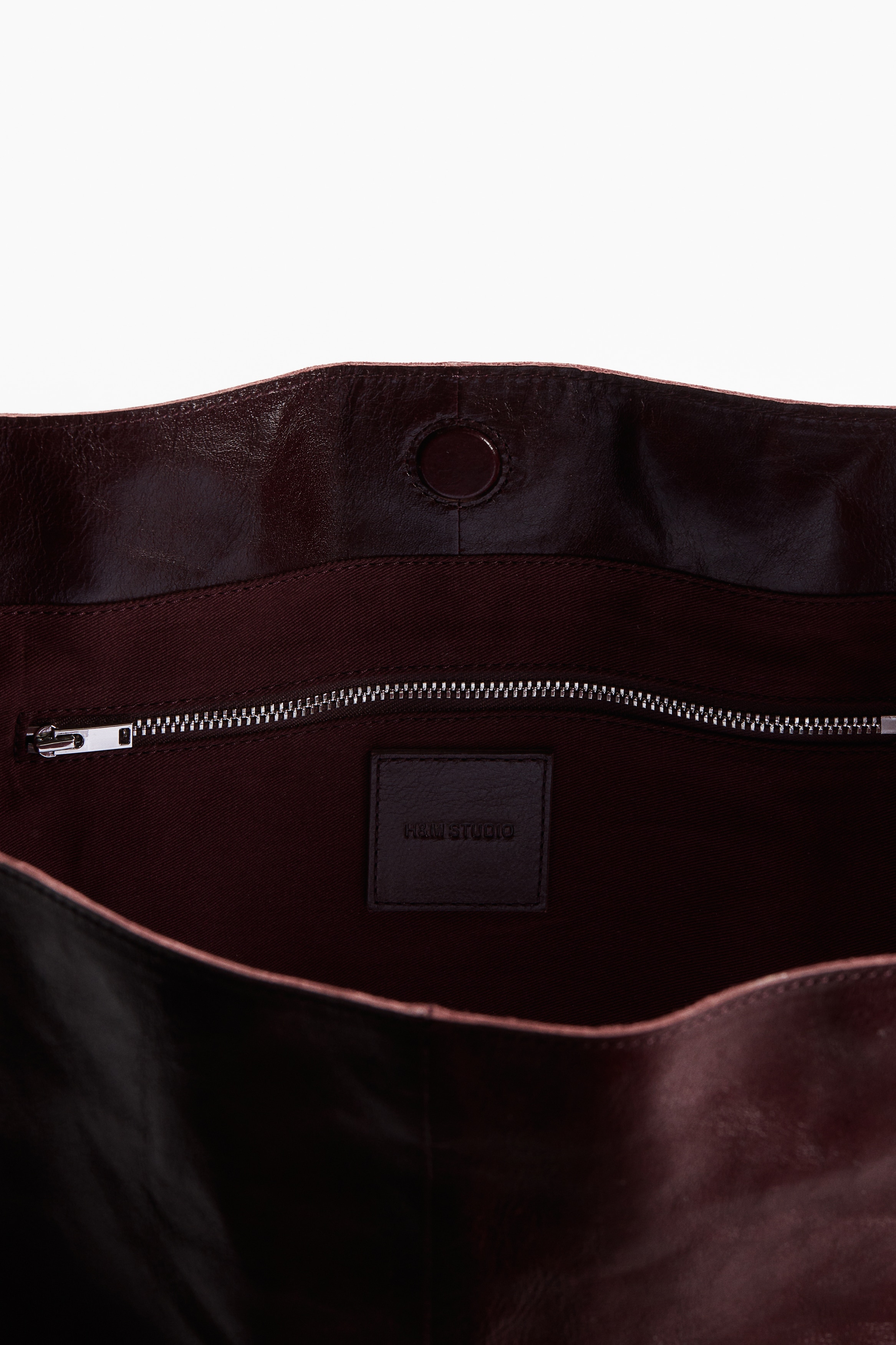 Large leather tote bag