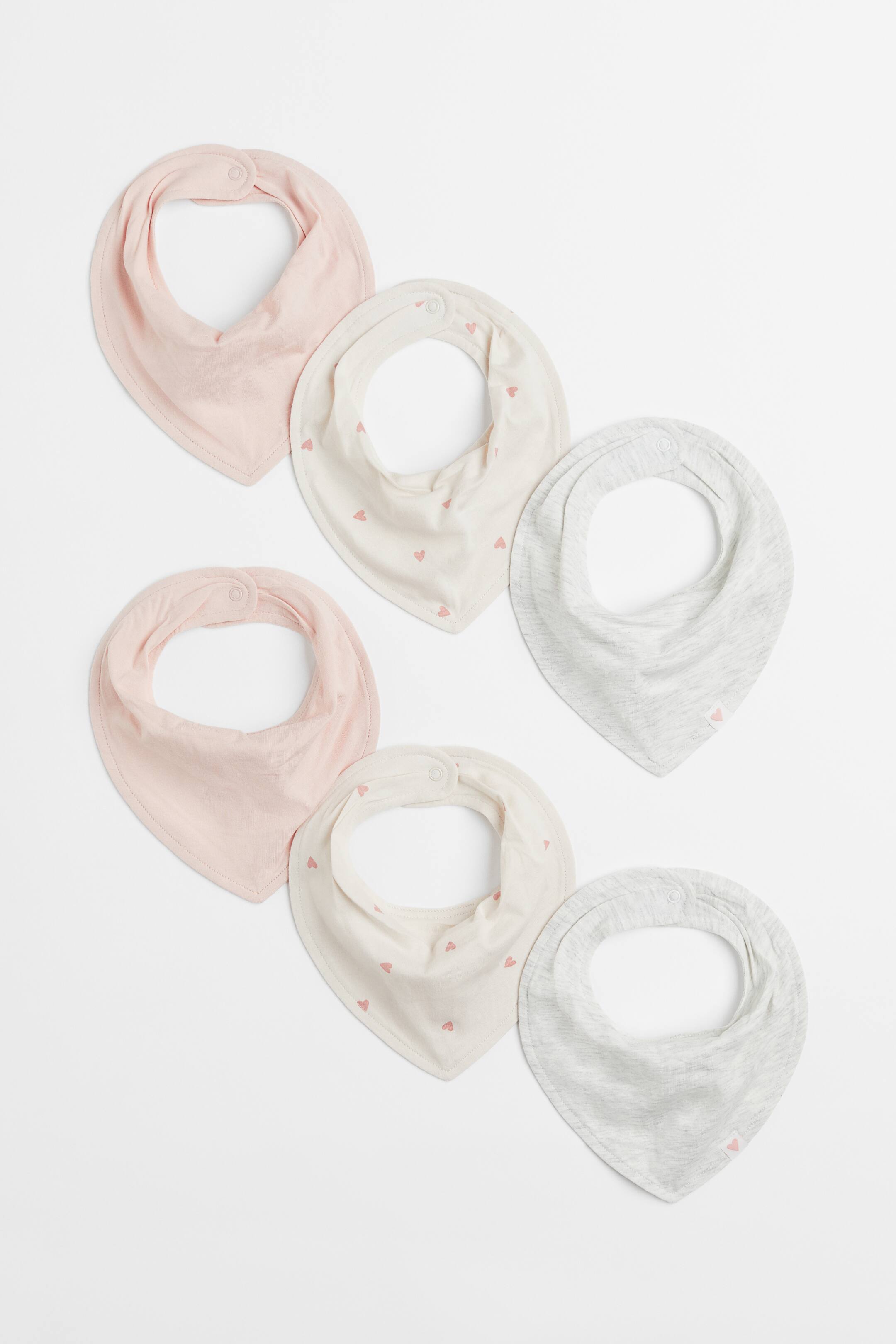 View larger image: 6-pack triangular scarves - Light pink/Hearts - Kids | H&M 1
