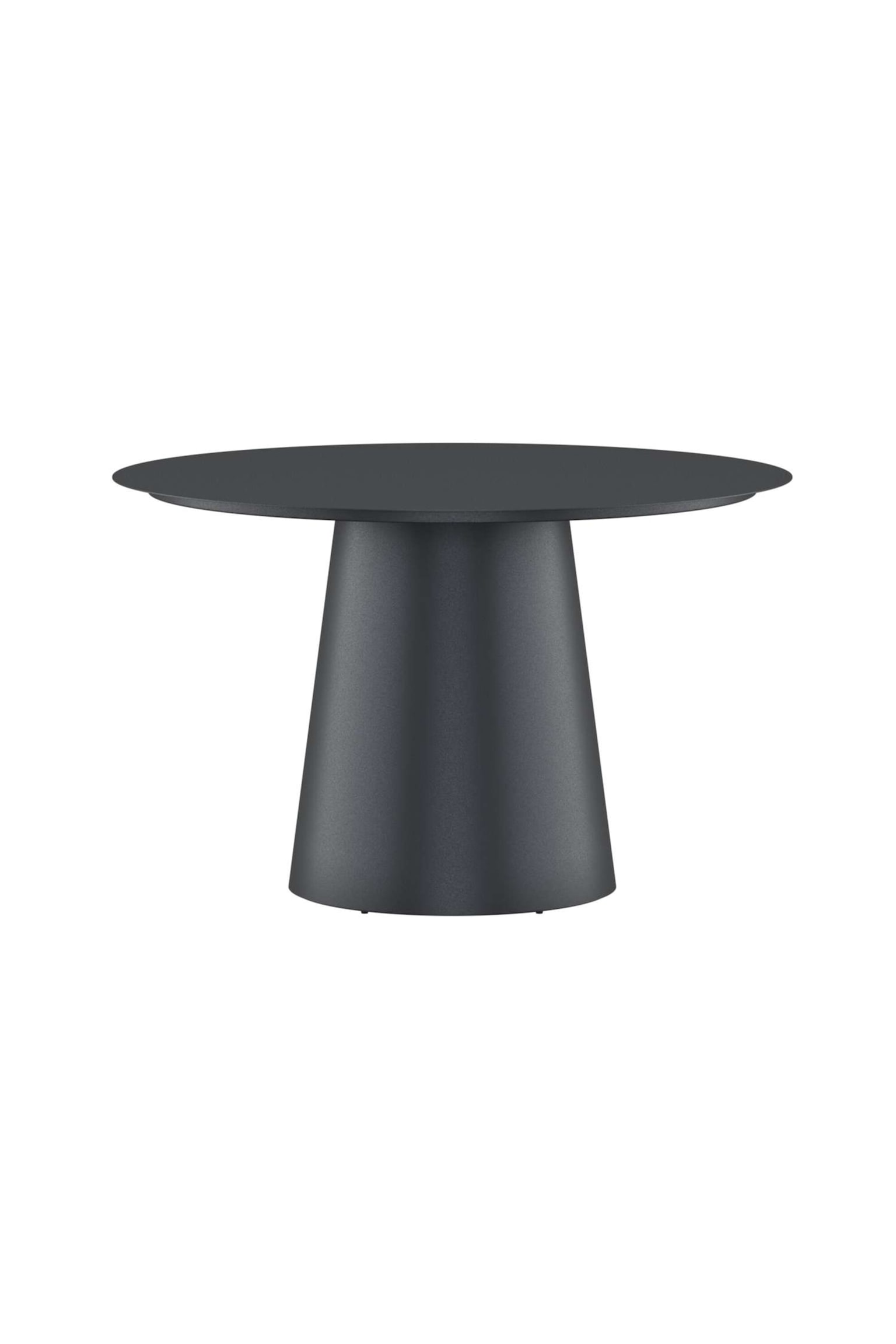 Lanzo Ronde Eettafel - Aluminium, Zwart/Aluminium, Beige - 1