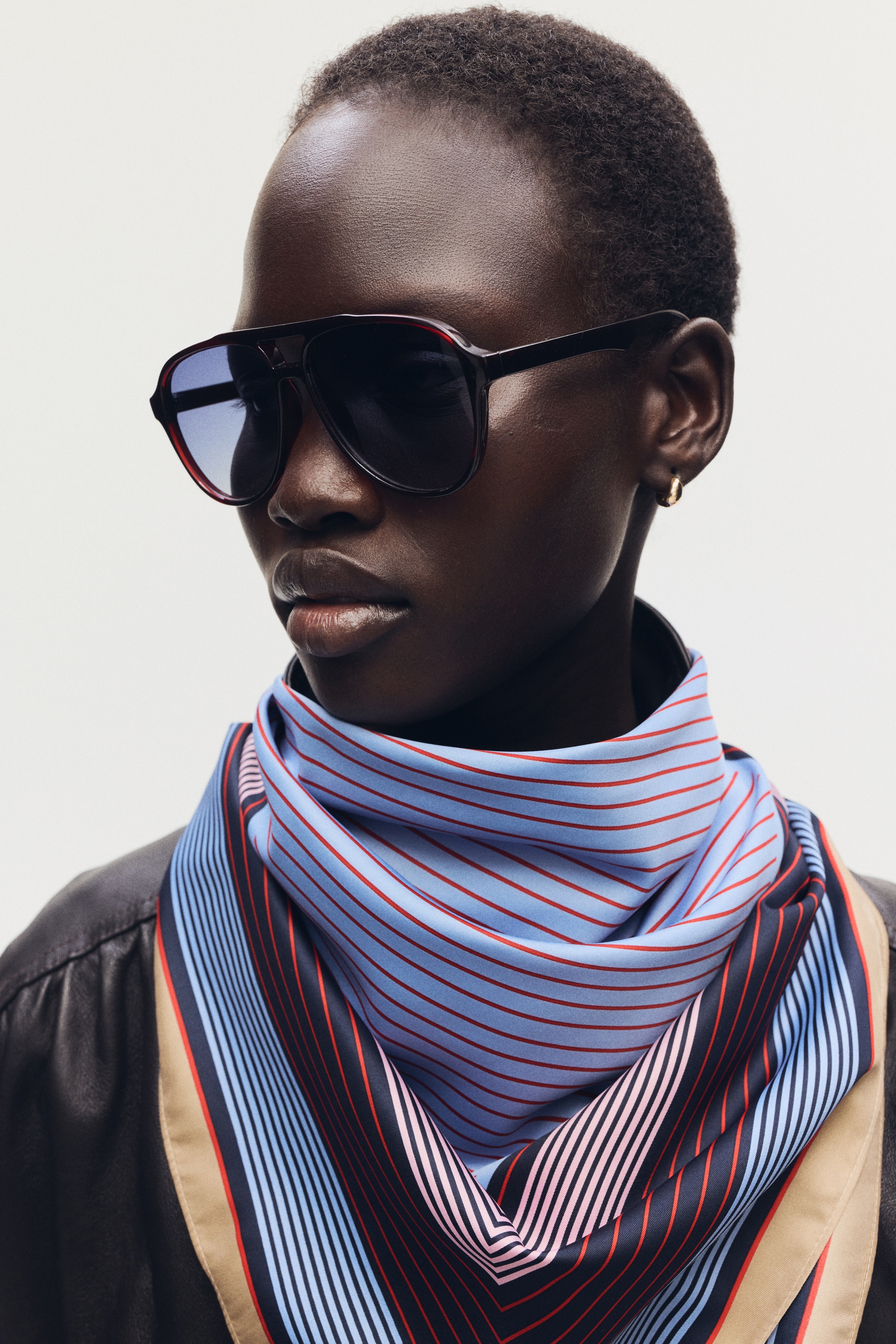 Occhiali da sole modello pilota - Marrone scuro/blu