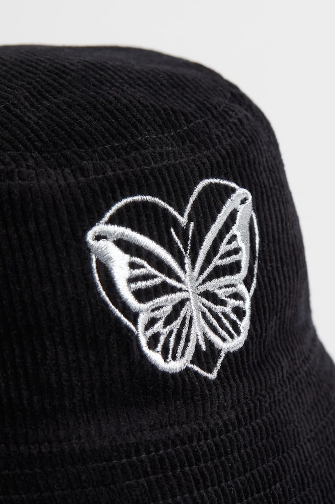Bucket hat - Black/Butterfly/Light beige/Patterned/Black/Zebra print - 2