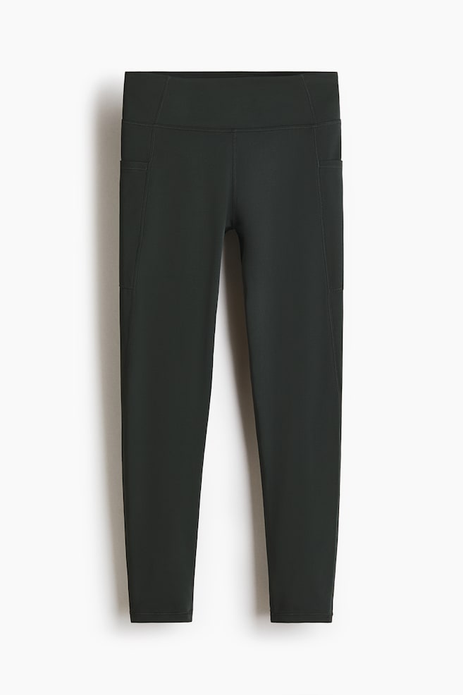 Pocket-detail sports leggings with DryMove™ - Dark green/Black/Navy blue - 1