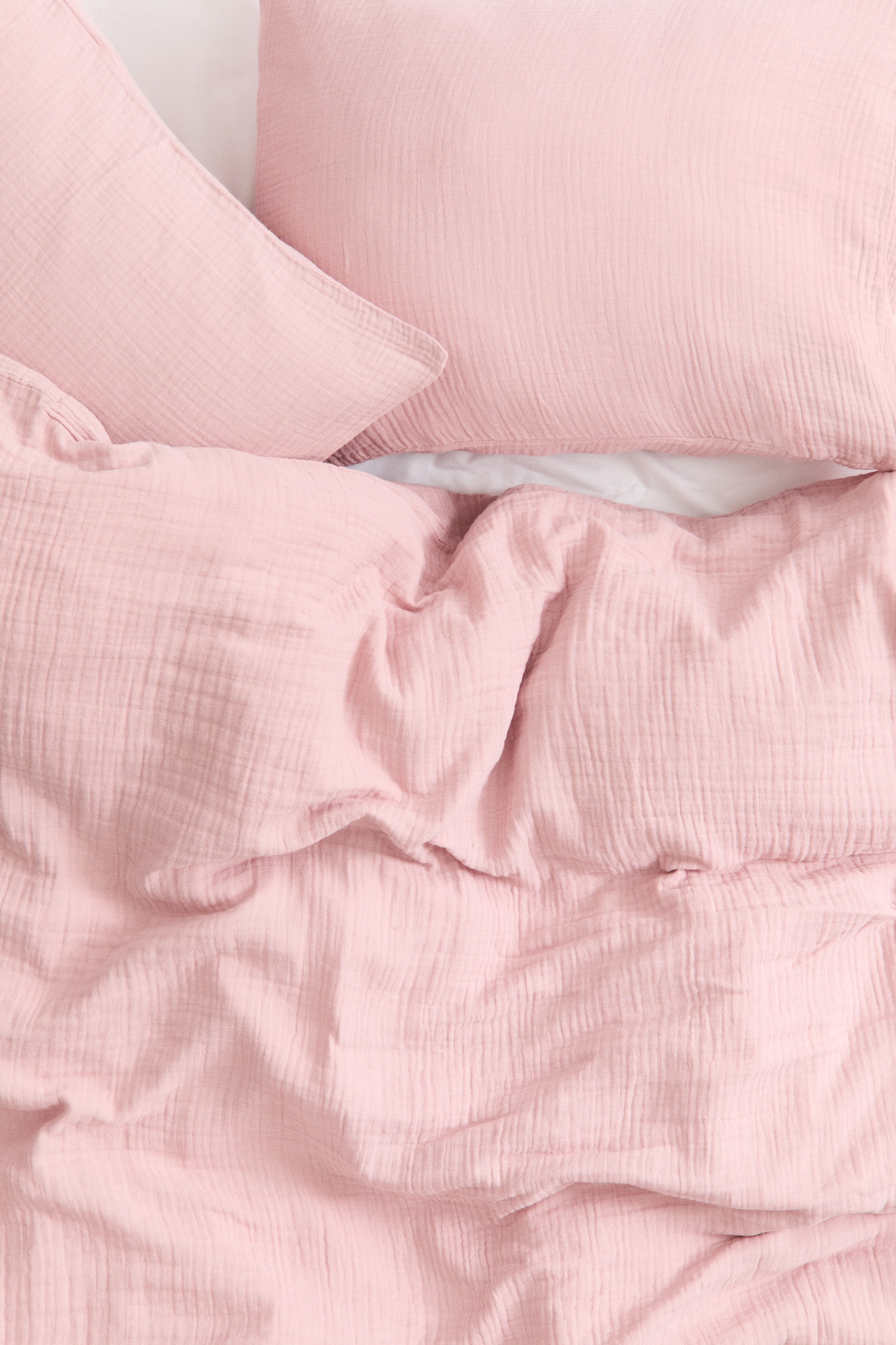 Muslin double/king duvet cover set - Light pink/Mole/Light dusty green/Light beige/Forest green/Dark brown/Black/Brown/Anthracite grey/Light mole/Dark green/White/Light dusty blue/Dark pink/Rust red/Dark dusty orange/Old rose - 3