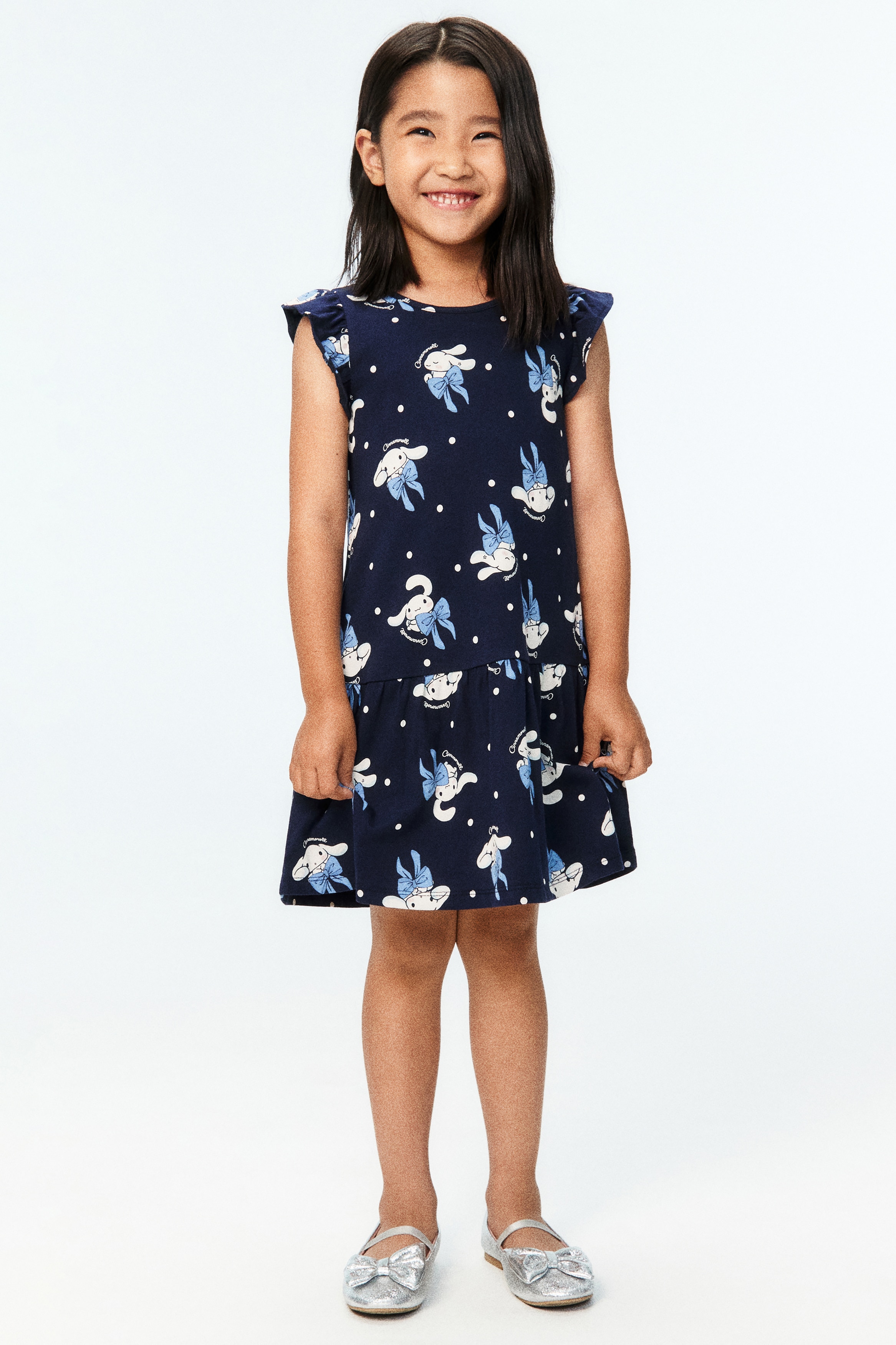 Váy cotton jersey in hình - Màu xanh tím than/Cinnamoroll/Màu hồng/Cinnamoroll/Xanh dương khói/Cinnamoroll