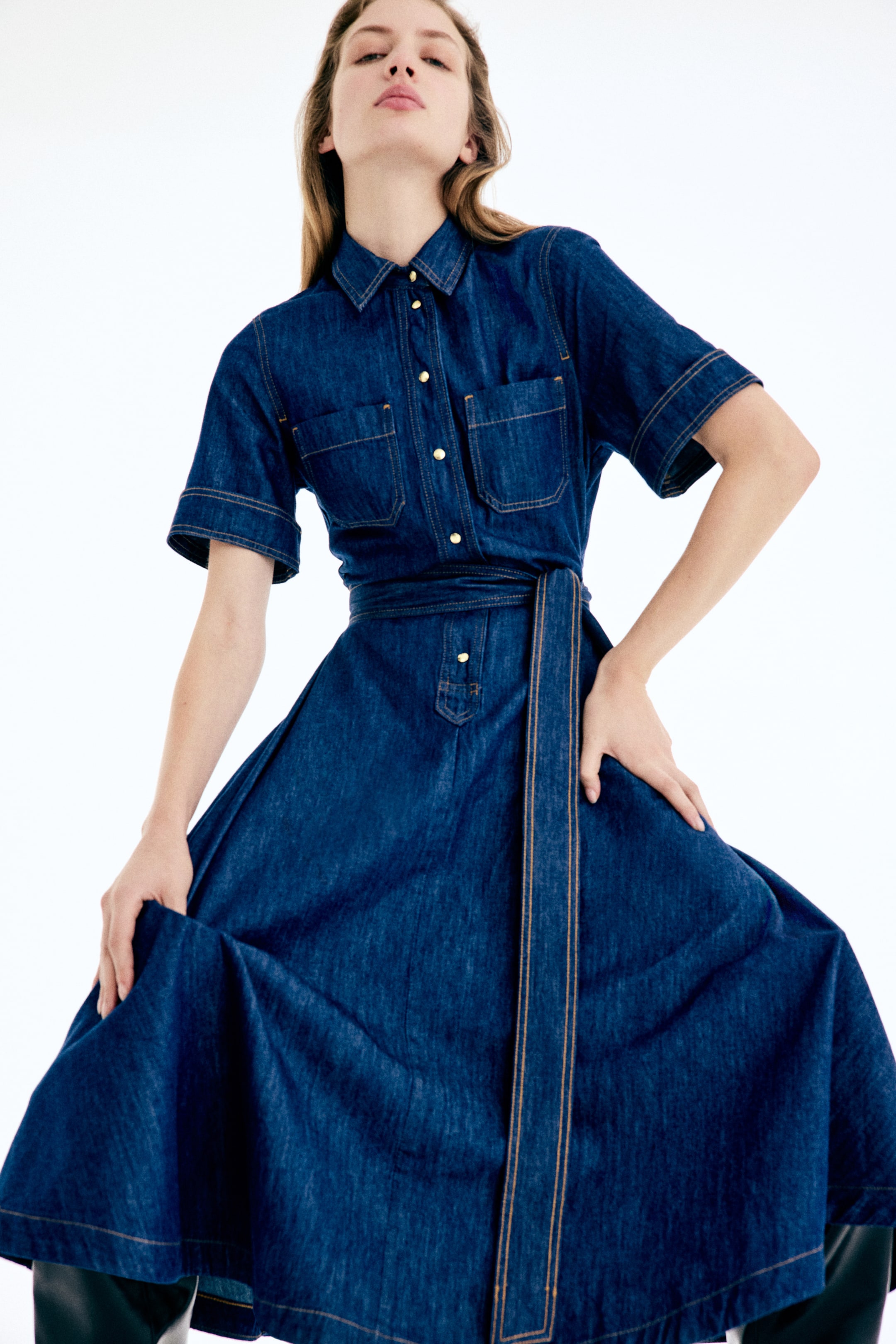 Robe chemise en denim