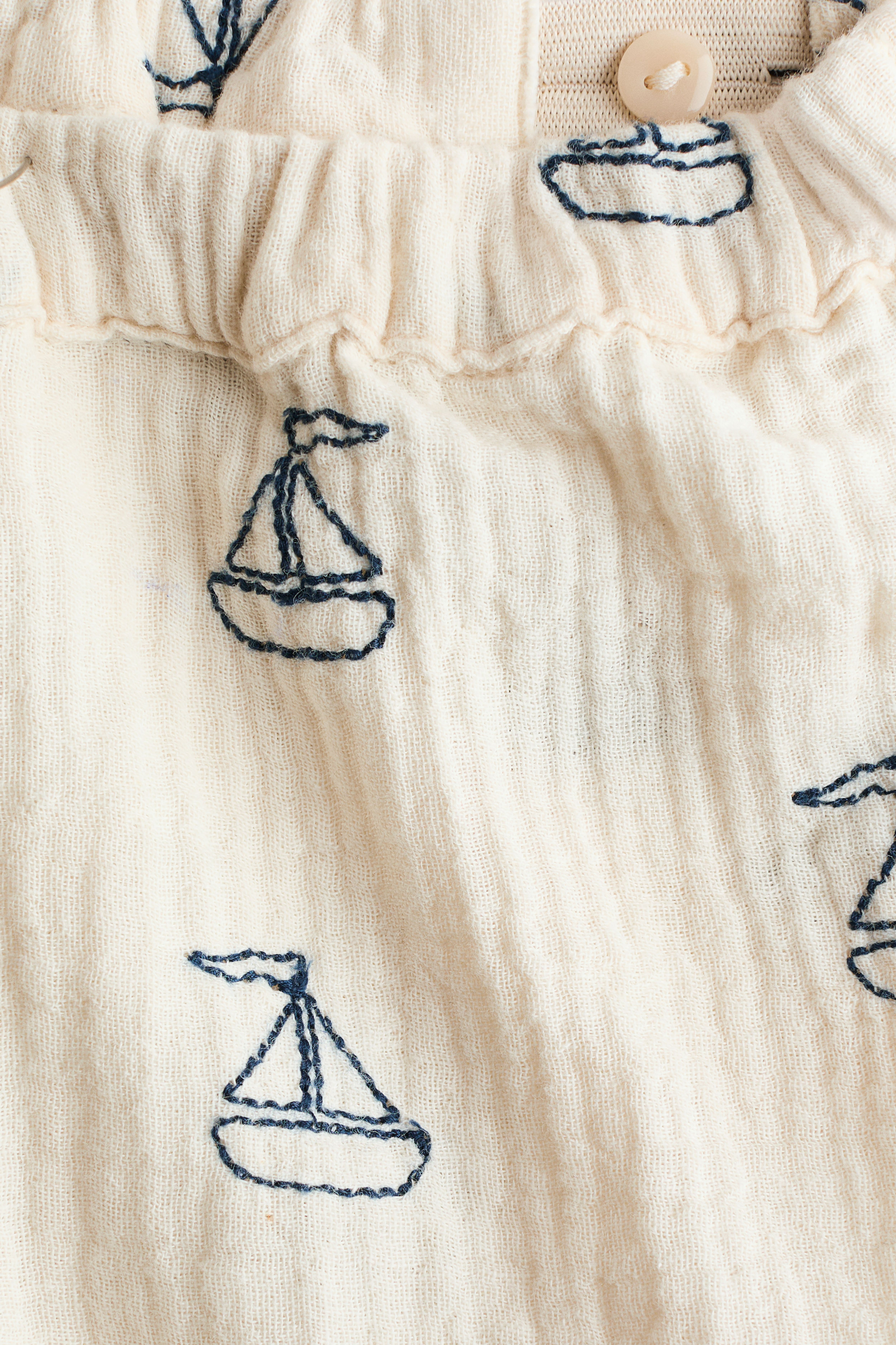 2-Piece Cotton Shirt and Shorts Set