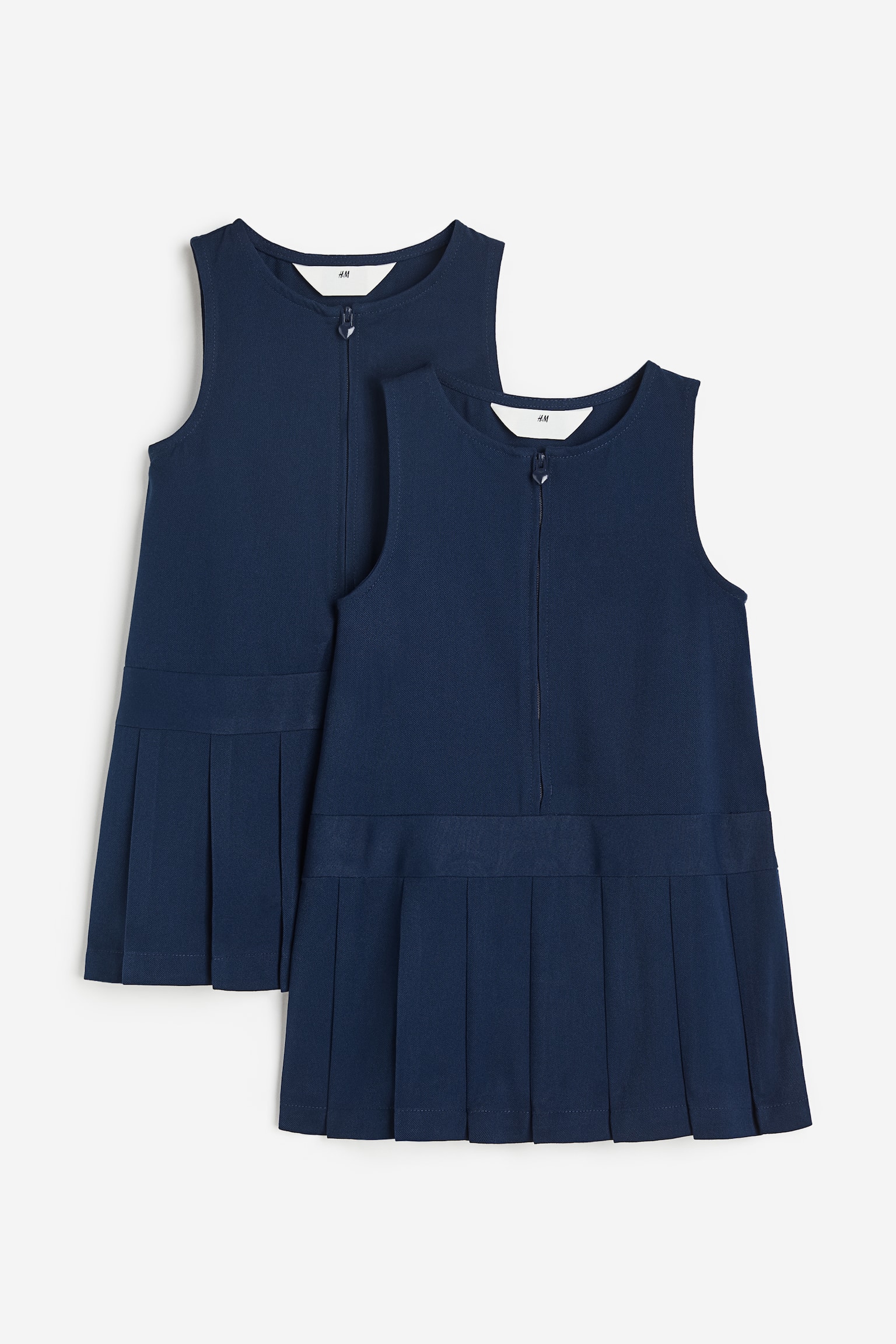 2-pack school dresses - Navy blue/Black/Dark grey - 2