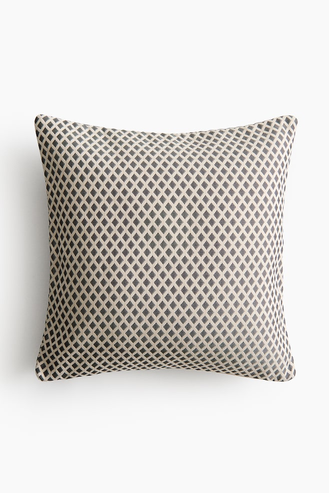 Outdoor cushion cover - Black/Patterned/Orange/Patterned/Light beige/Patterned - 1