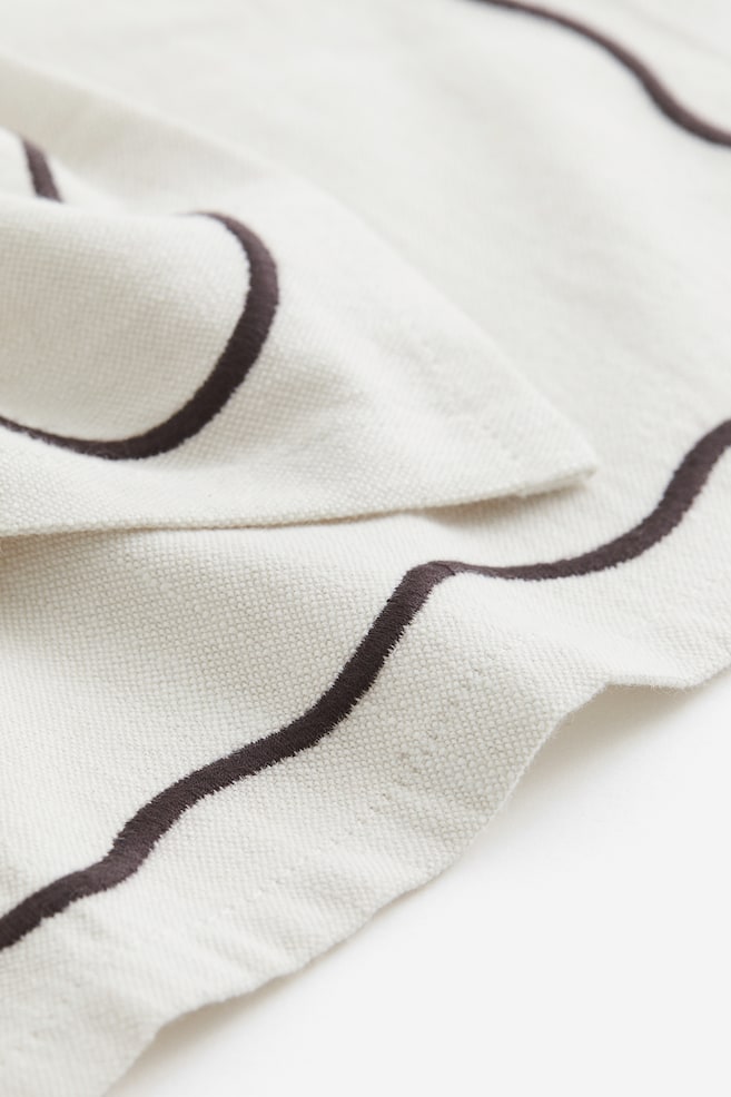 2-pack cotton napkins - Brown/Natural white/Red - 2