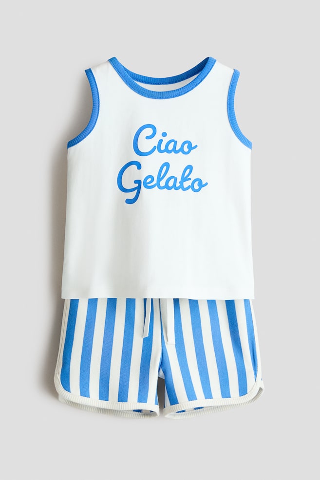 2-Piece Cotton Set - White/Ciao Gelato - 1
