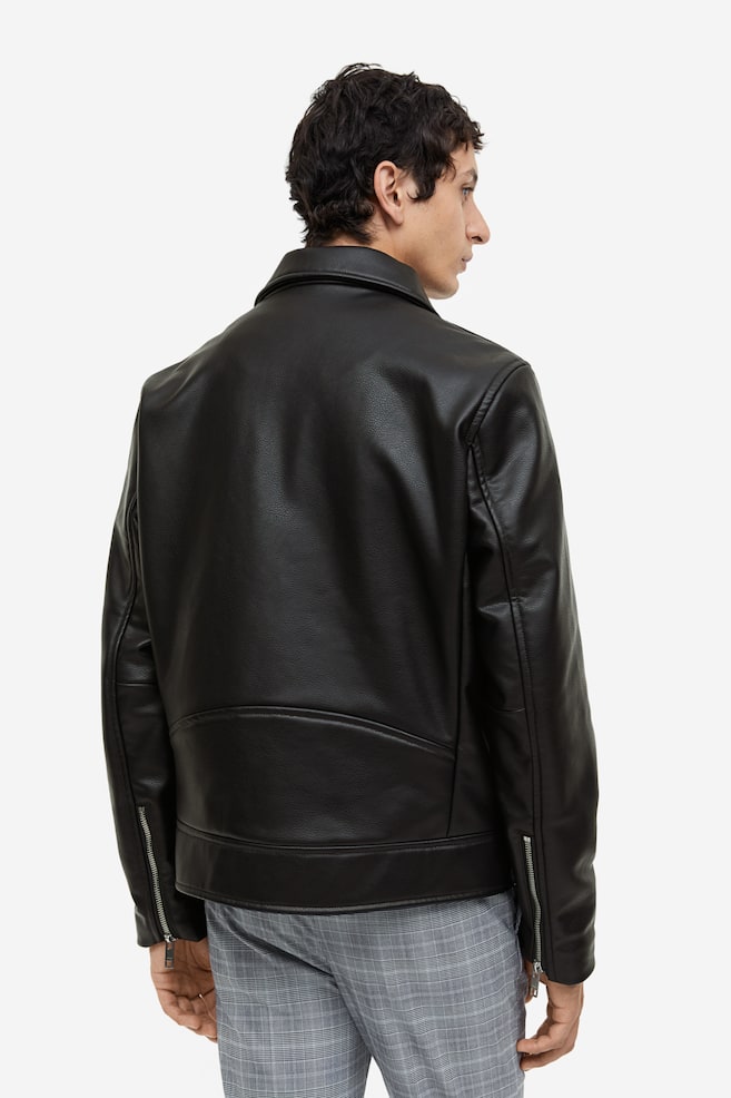 Collared jacket - Black - 3