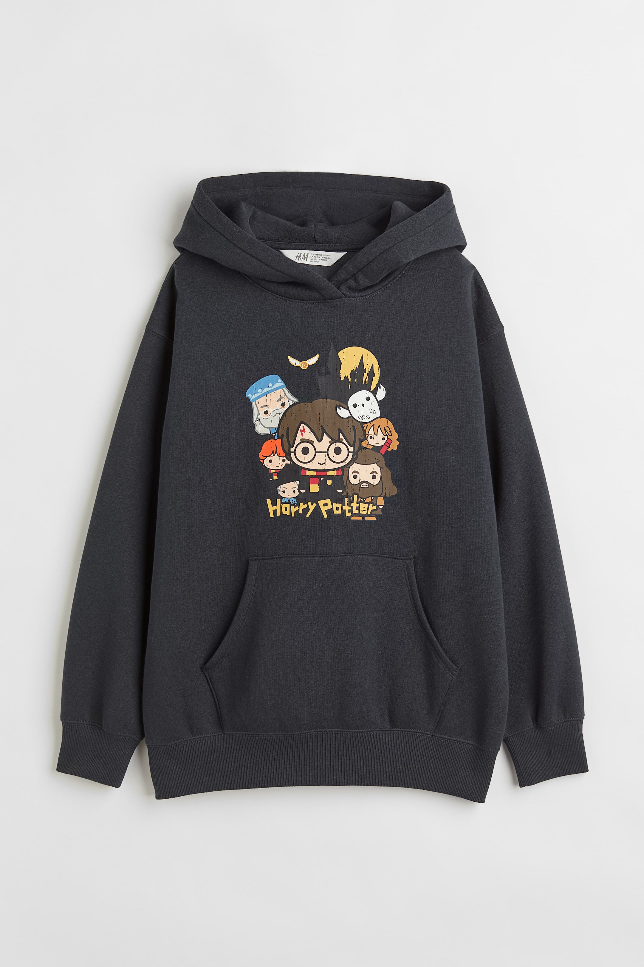 Oversized Printed Hoodie - Dark gray/Harry Potter - Kids | H&M US