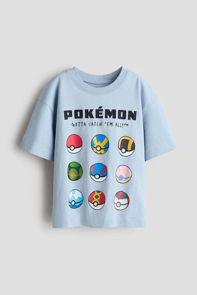 Oversized printed T-shirt - Light blue/Pokémon/White/Minecraft/Red/Marvel Comics/White/Minecraft/Dark beige/Jurassic World/White/Lilo & Stitch/White/Marvel Comics/Light blue/Garfield/Turquoise/Snoopy/Dark grey/Spider-Man/Grey marl/Batman - 1