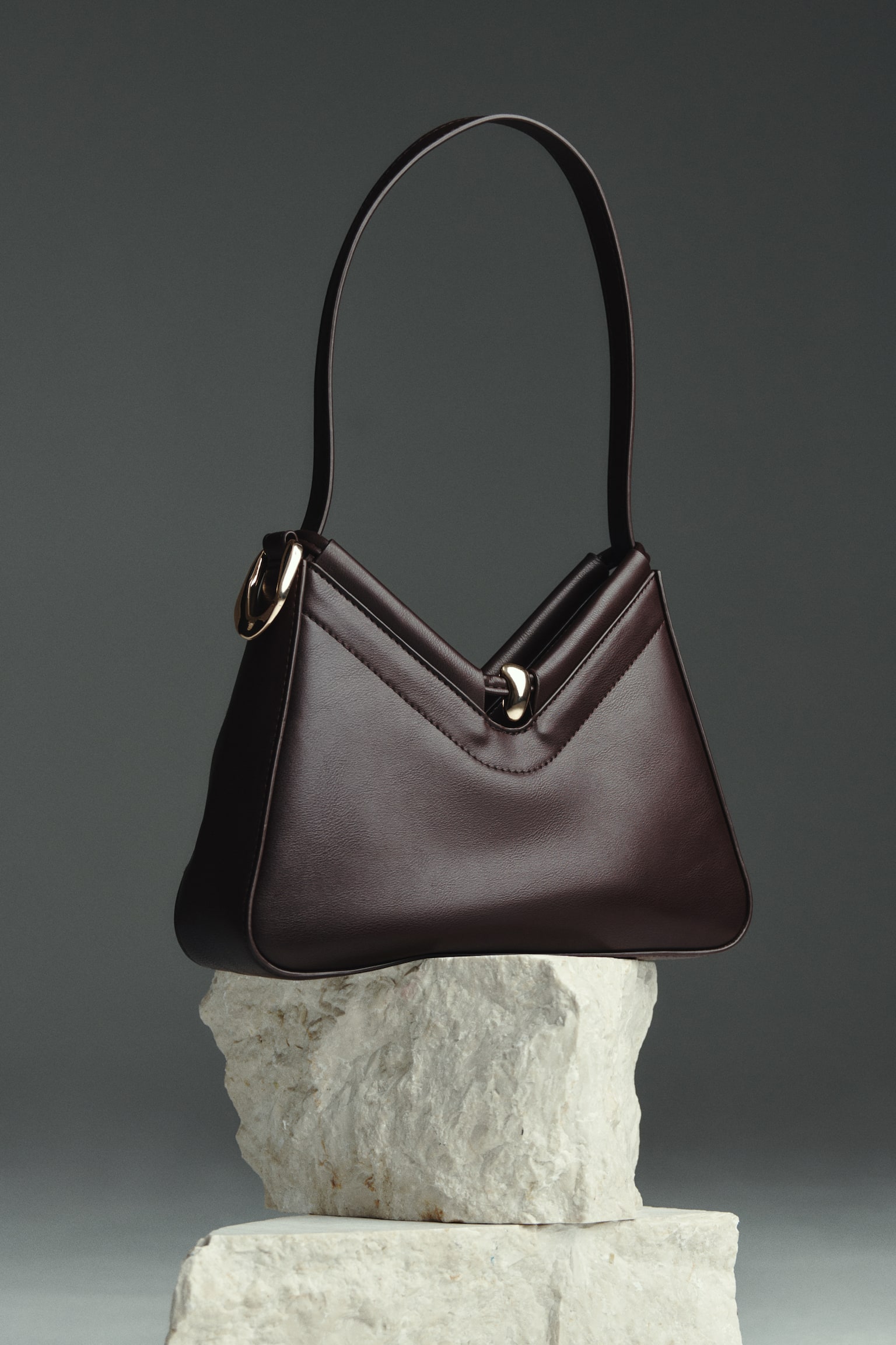 Shoulder bag - Dark brown - 1