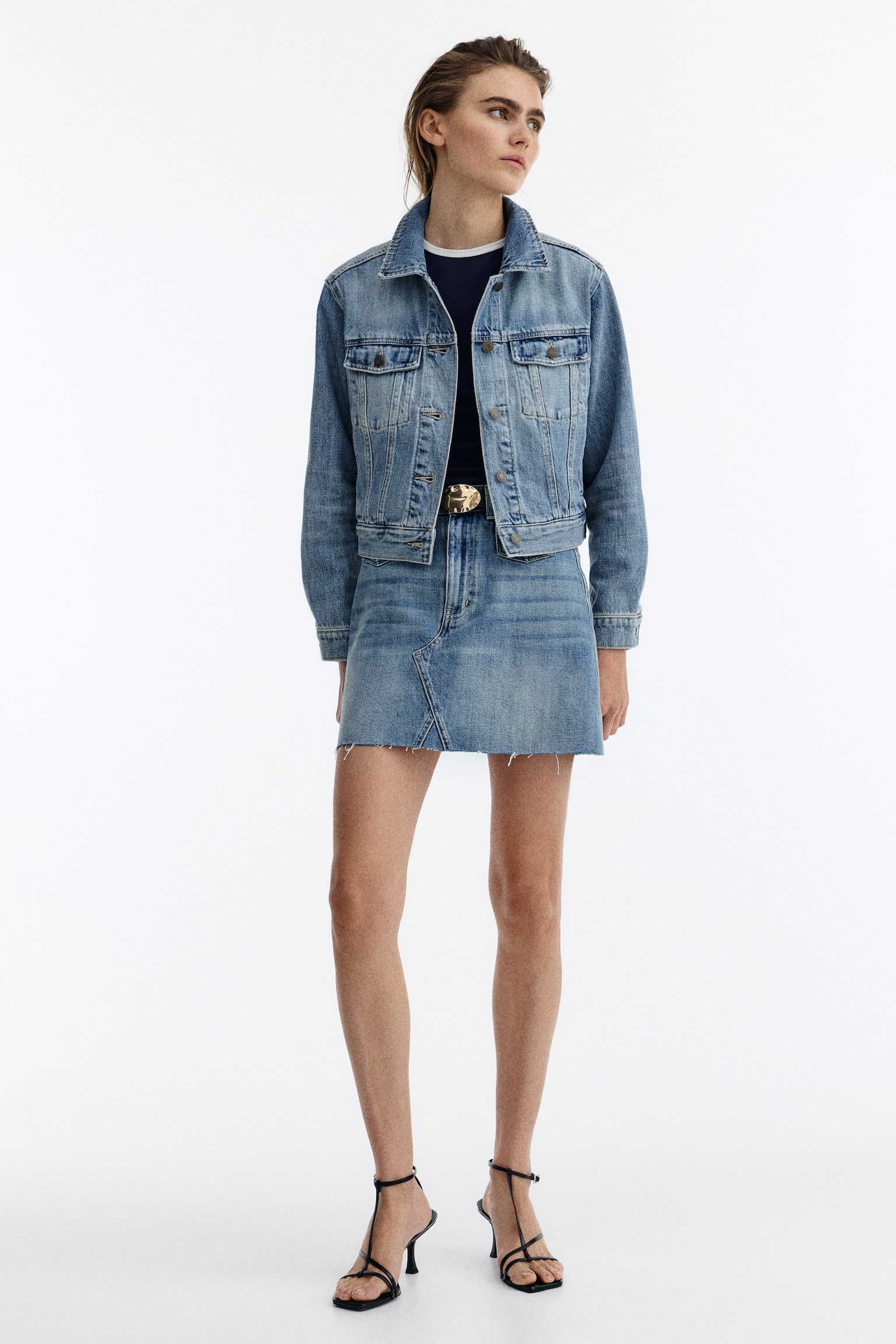 Jachetă din denim - Albastru-denim deschis/Albastru-denim/Albastru-denim prespălat/Albastru-denim închis - 7